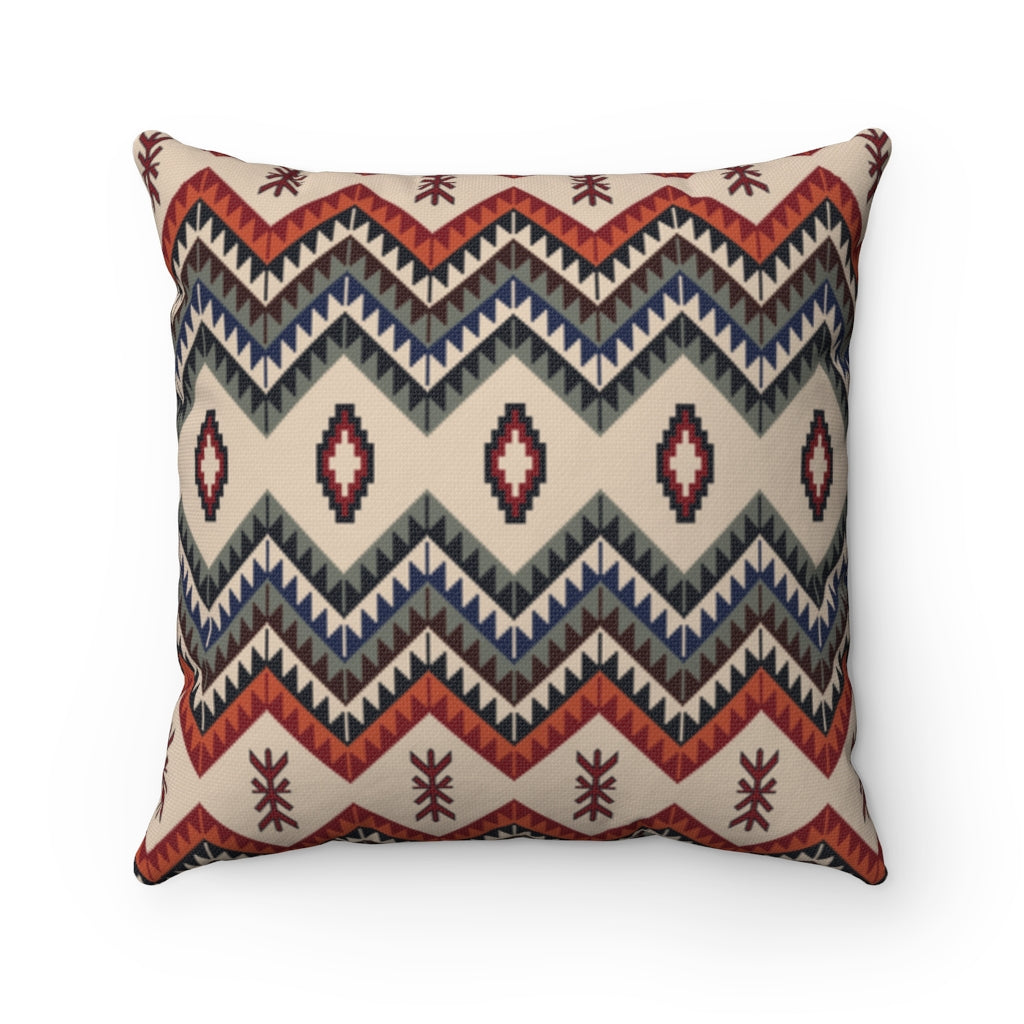 Valencia Valley Southwestern Throw Pillow - 18x18 Inch Square Decorative Cushion, Soft Spun Polyester Cover - Perfect for Sofa, Bed & Home Decor