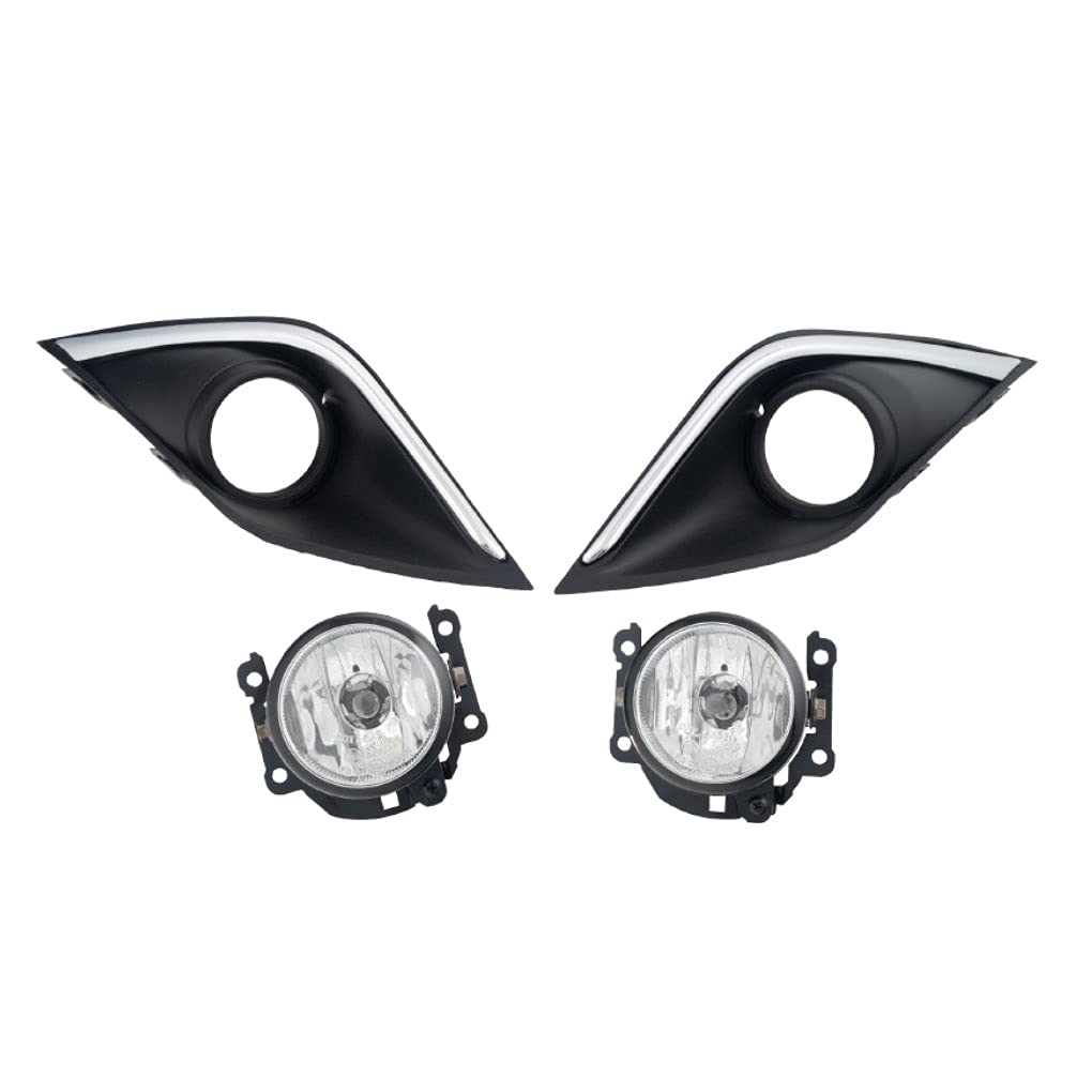 2017-2019 Mitsubishi Outlander LED Fog Light Assembly Kit - Complete Left & Right Replacement Set with Bulbs | Perfect for Night Driving & Off-Road Adventures
