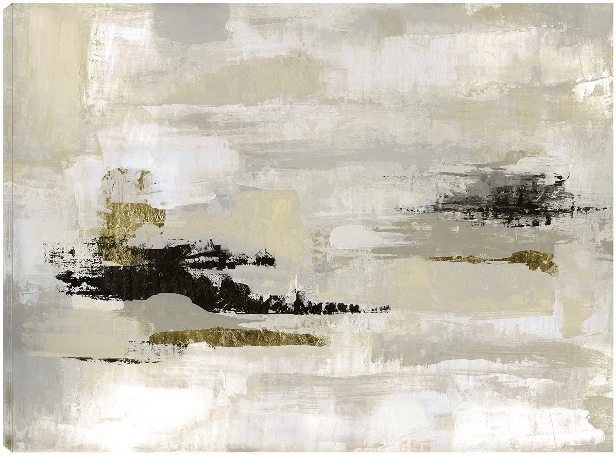 Summer Saffron Fine Art Canvas Wall Decor by Artist Janet Tava - Modern Abstract Painting for Living Room, Bedroom, Office & More - Ready to Hang 46x35 Inches - Perfect for Home Decor, Housewarming Gifts & Interior Design