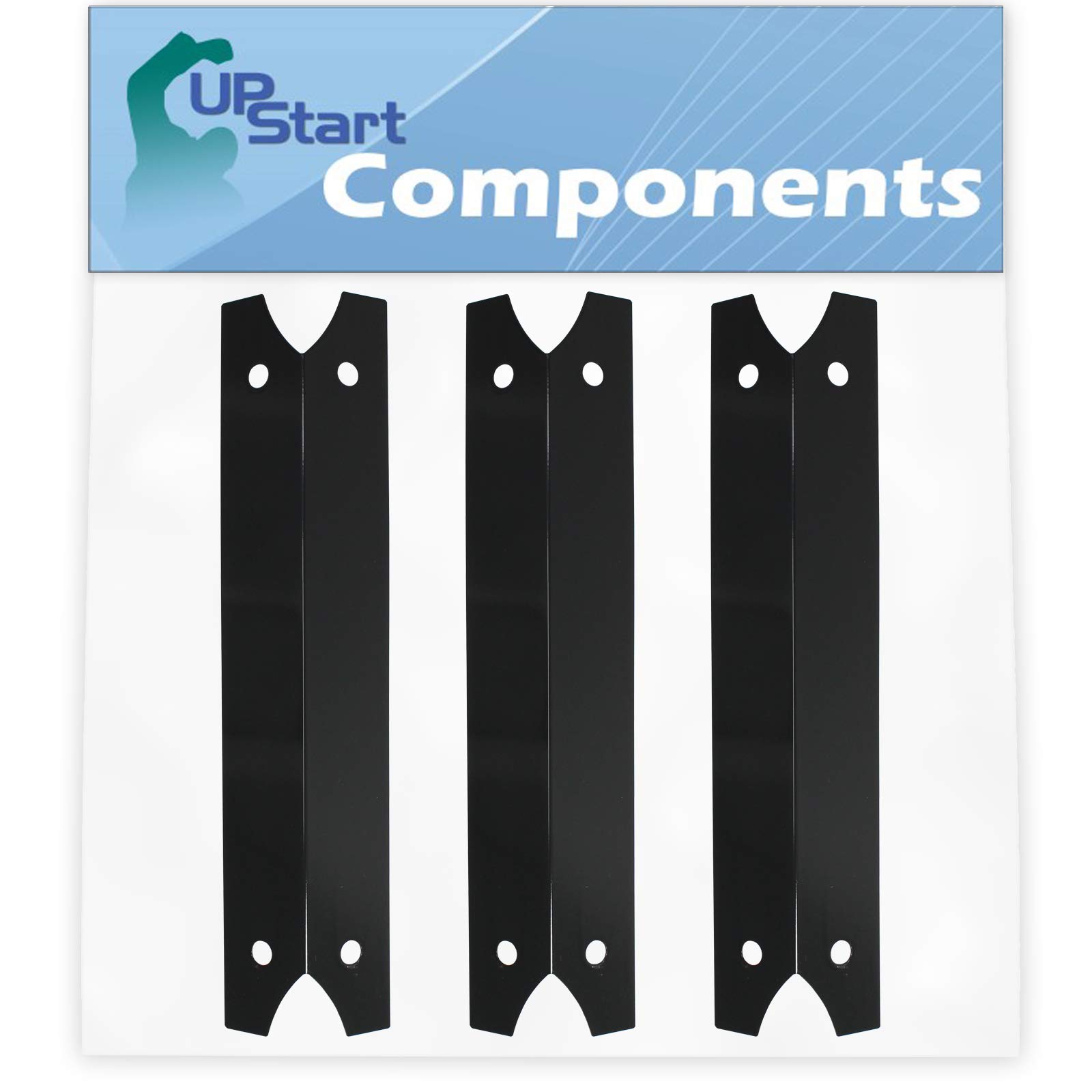 3-Pack BBQ Grill Heat Shield Plate Tent Replacement Parts for Charmglow 8106305T - Compatible with Barbeque Porcelain Steel Flame Tamer, Flavorizer Bar, Vaporizer Bar, Burner Cover (17 3/4 Inch) - Perfect for Outdoor Grilling, Backyard BBQs, and Camping Cooking Accessories