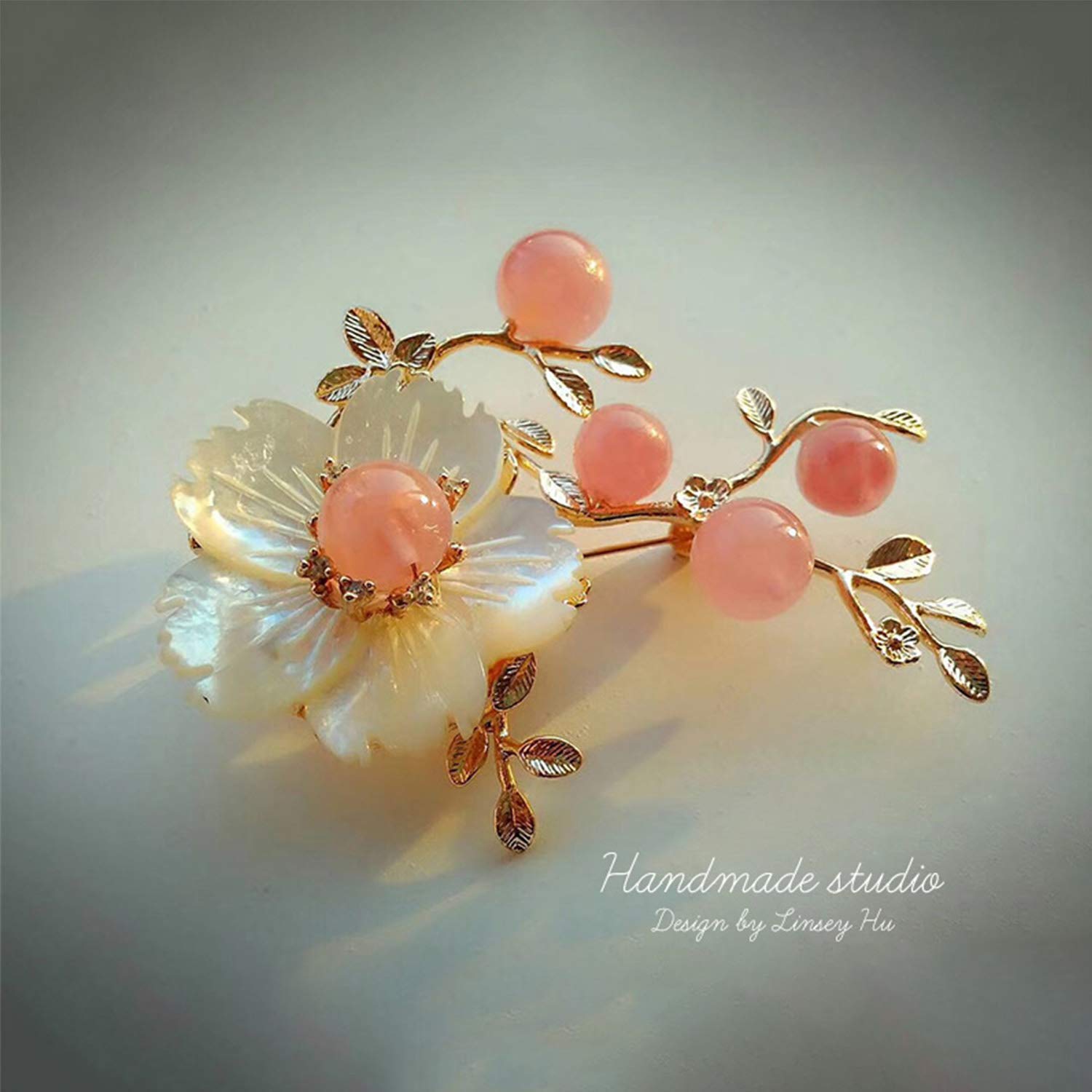 Elegant Crystal & Rhinestone Flower Brooches for Women - Pink Blossom Fashion Jewelry Pin | Perfect Gift for Birthday, Party, Wedding & New Year | Wear with Dresses, Coats, Scarves & Hats for Stylish Look