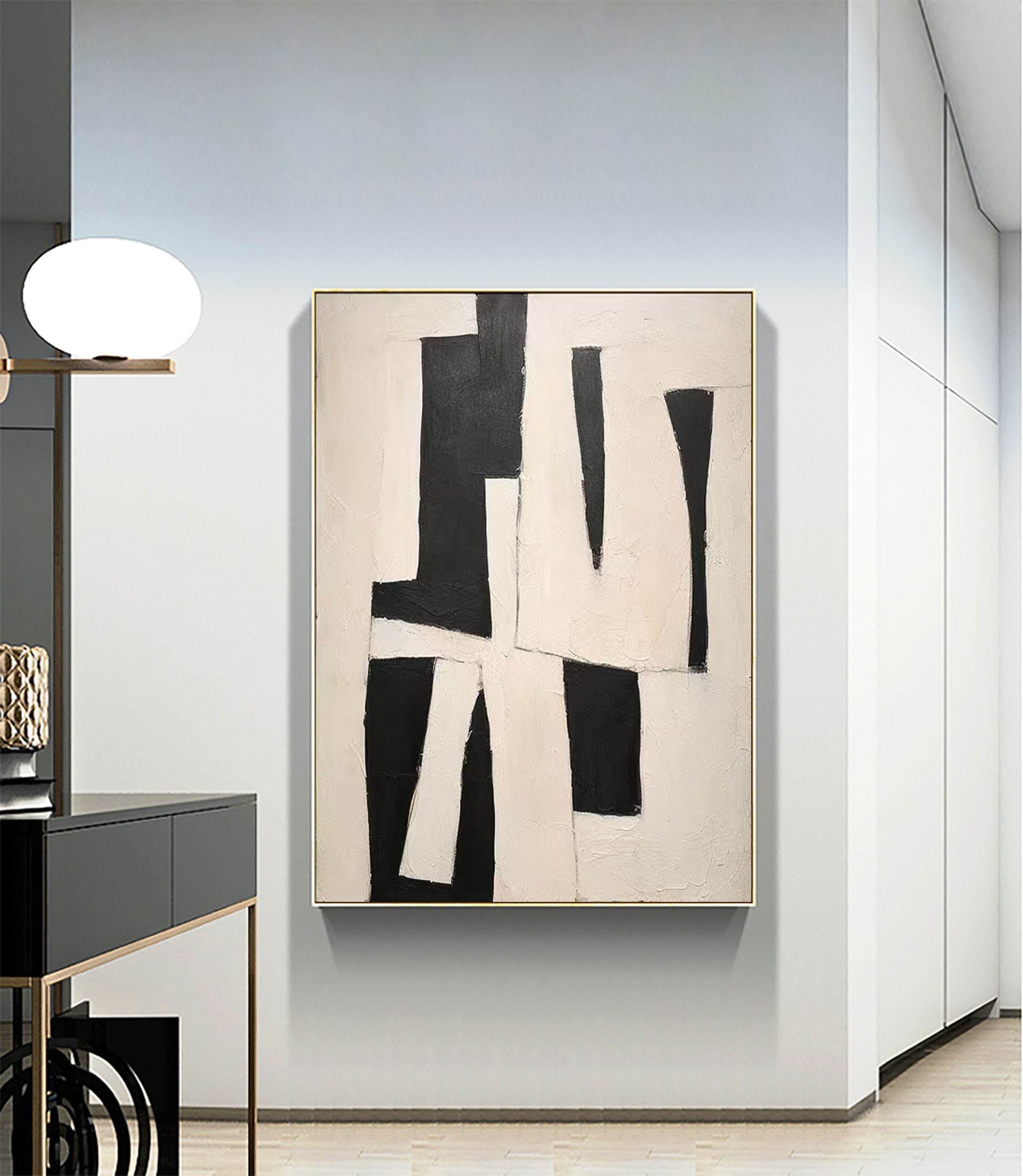 Abstract Wall Art Print Beige & Brown #BB038 - Modern Home Decor for Living Room, Bedroom & Office