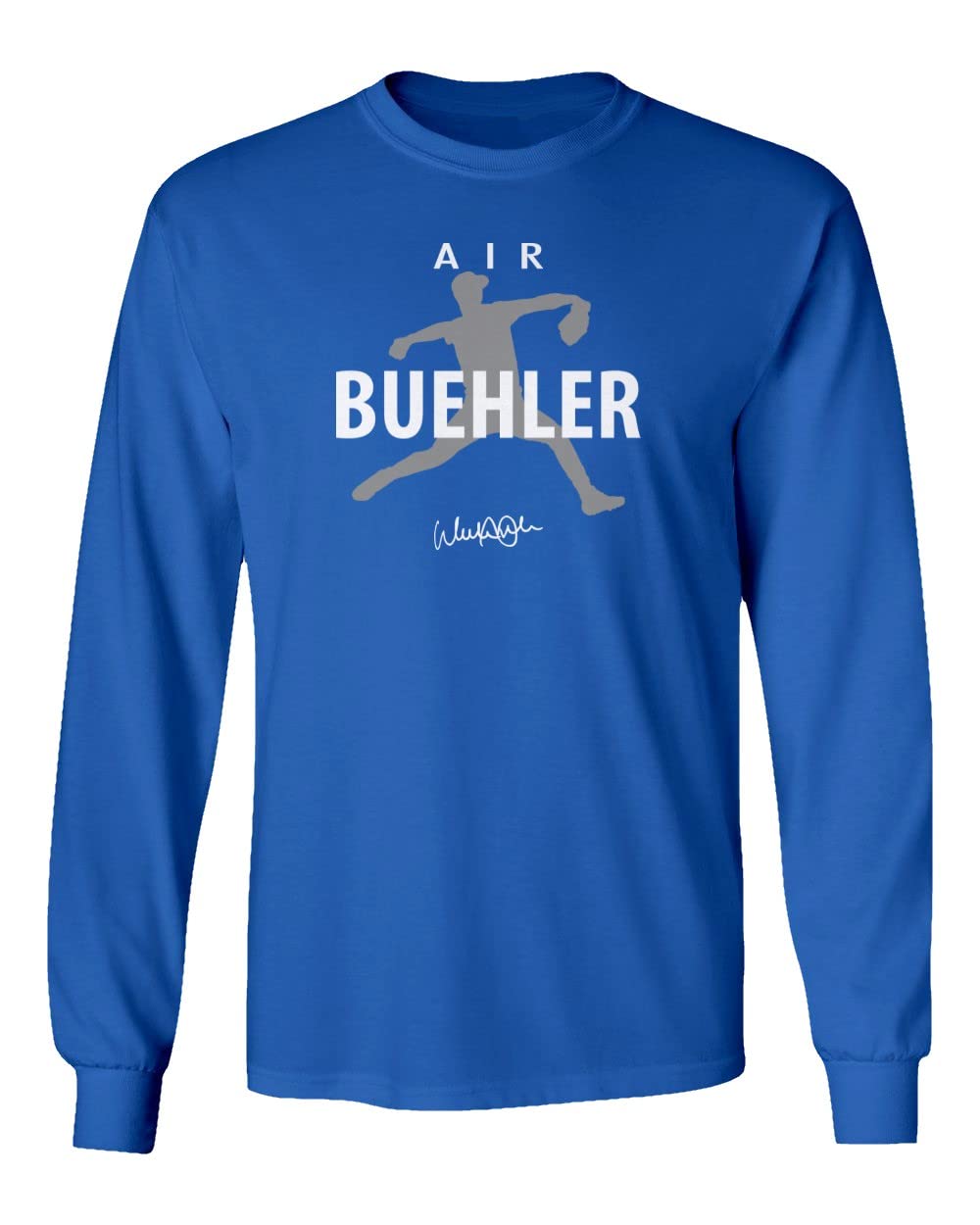 KING THREADS Air Buehler Baseball Star Los Angeles Dodgers Fan Jersey - Unisex Long Sleeve T-Shirt for Men & Women | Perfect for Game Day, Sports Events & Casual Wear
