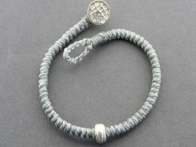 Stylish Grey Reel Bead Bracelet for Women - Trendy Adjustable Beaded Jewelry for Casual Wear & Everyday Fashion