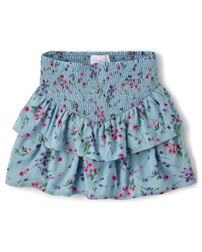 Blue Floral Smocked
