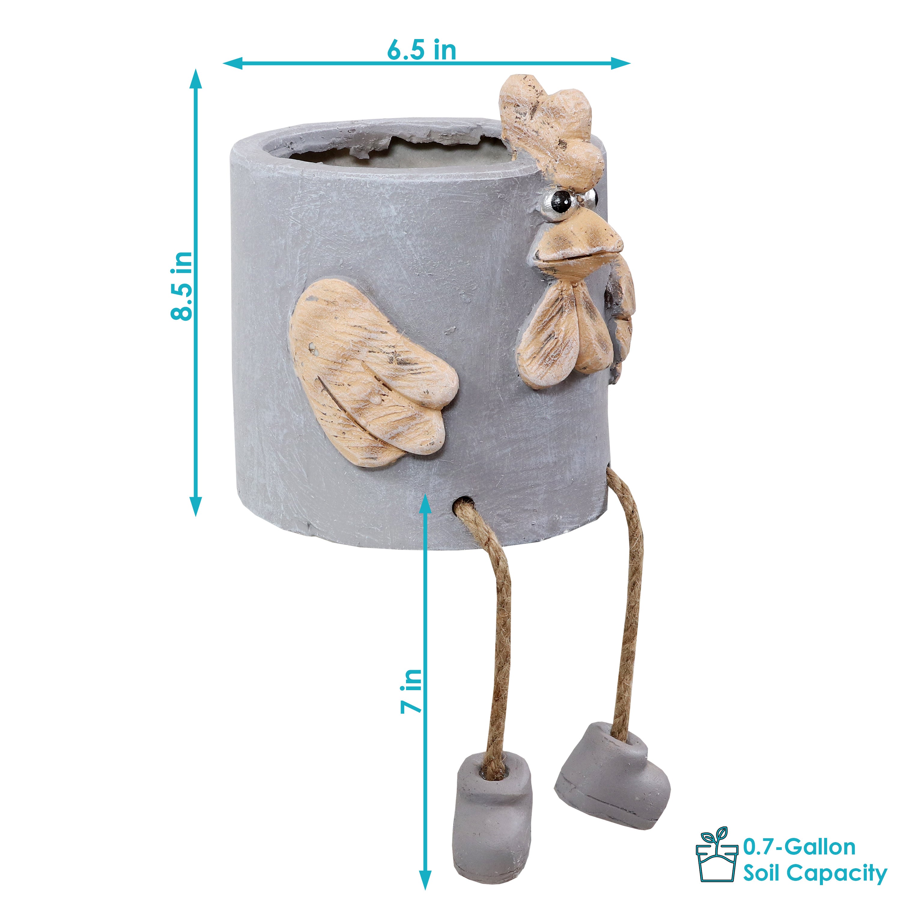 Sunnydaze Tate the Turkey Indoor Planter Statue - 8.5