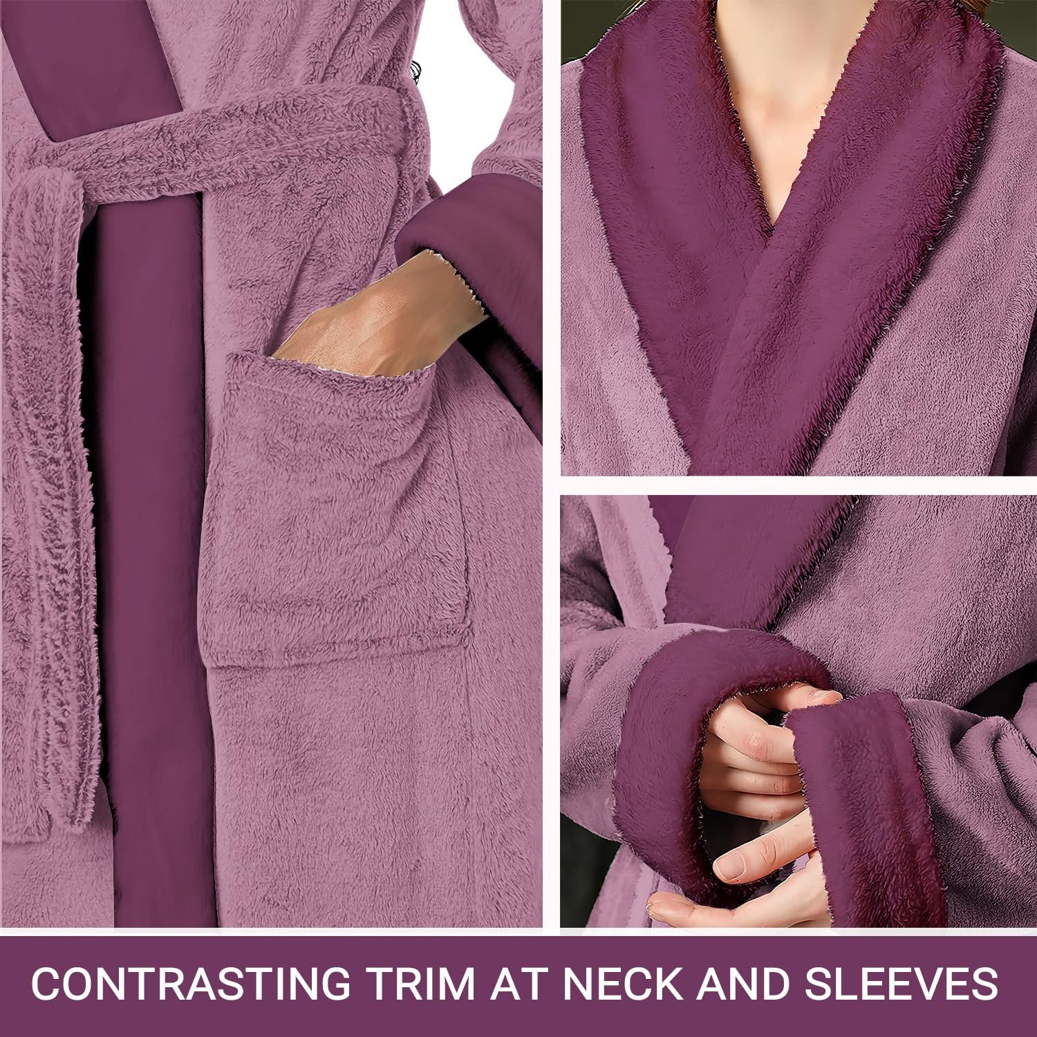 Cozy Wifey Fleece Robe - Soft Plush Bathrobe for Women - Perfect Mothers Day, Birthday, Anniversary & Christmas Gift for Wife - Ideal for Relaxing at Home, Spa Days & Cozy Evenings