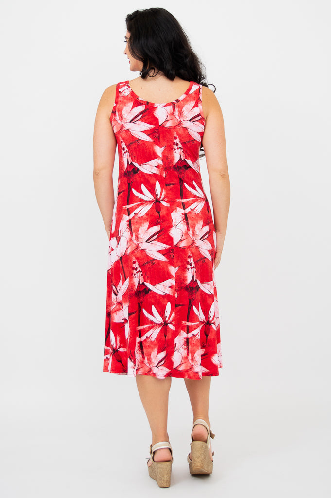 Evangelina Passion Bamboo Dress - Women's Flowy Summer Dress for Beach, Vacation & Casual Wear