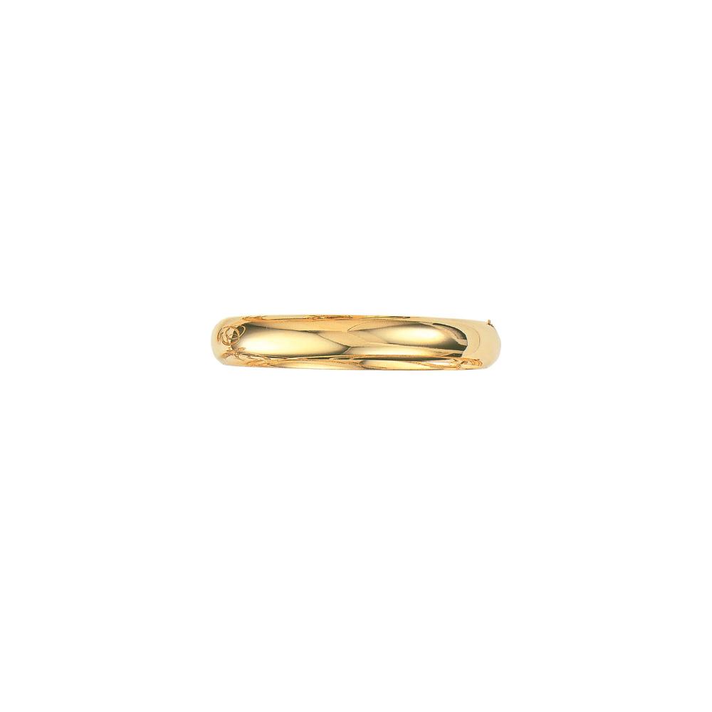 14K Gold 10mm Polished Bangle Bracelet - Elegant Solid Gold Bangle for Women - Perfect for Everyday Wear, Special Occasions & Gift Giving