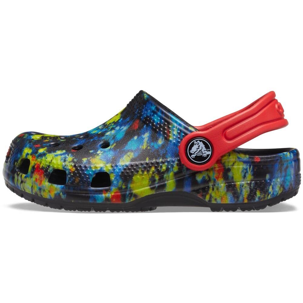 Crocs Kids' Classic Tie Dye Clogs - Waterproof & Comfortable Shoes for Boys & Girls (Infant/Toddler/Little Kid/Big Kid) | Perfect for Beach, Pool & Outdoor Play