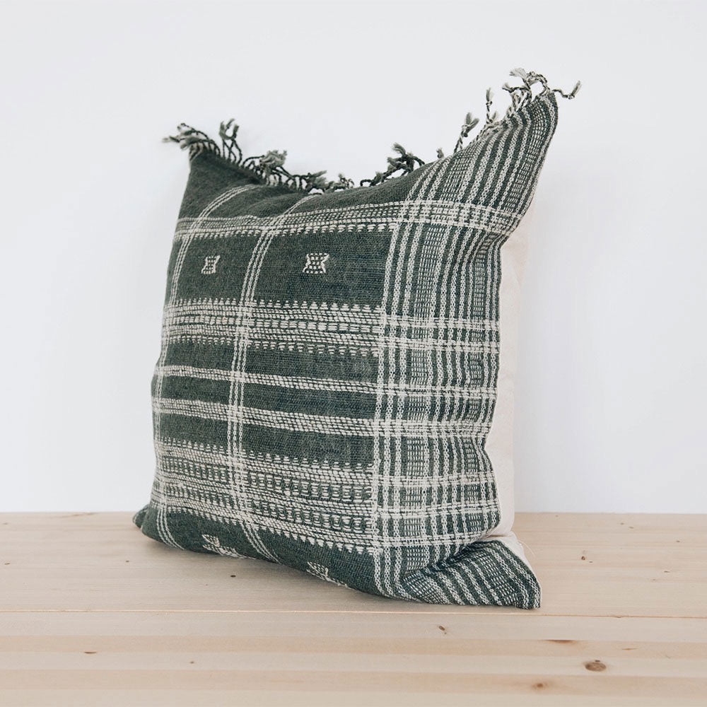 Handwoven Cotton Pillow Cover No. 0507 - Bohemian Style Decorative Cushion Case for Living Room, Bedroom & Sofa