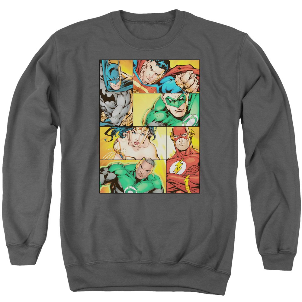 JLA Hero Boxes Unisex Crewneck Sweatshirt for Men & Women | Comfortable Casual Wear for Everyday, Street Style & Superhero Fans