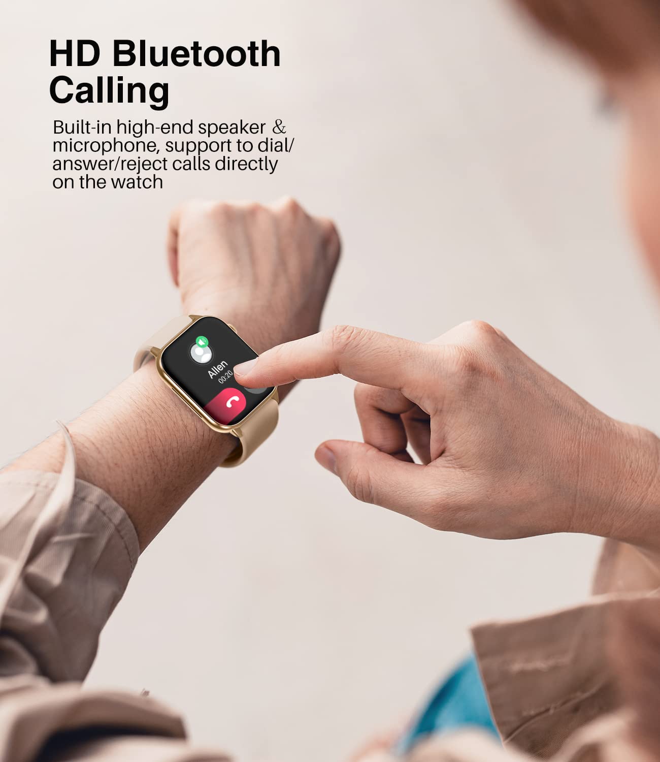 EGQINR Smart Watch with Call Function, 1.68