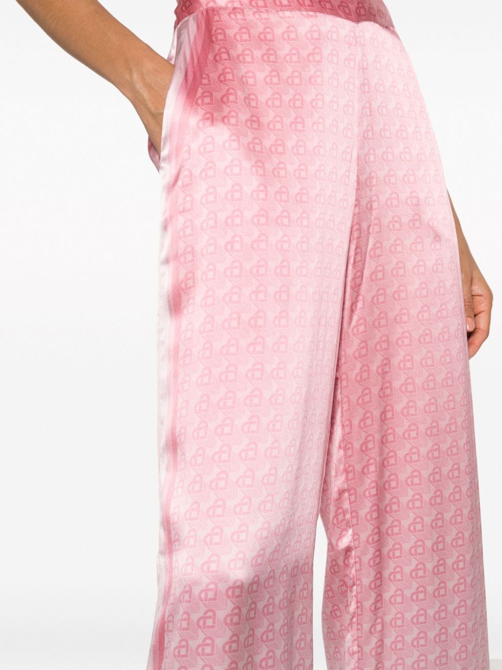 Casablanca Women's High-Waisted Pink Wide Leg Trousers - Elegant Comfort for Office Wear & Casual Outfits