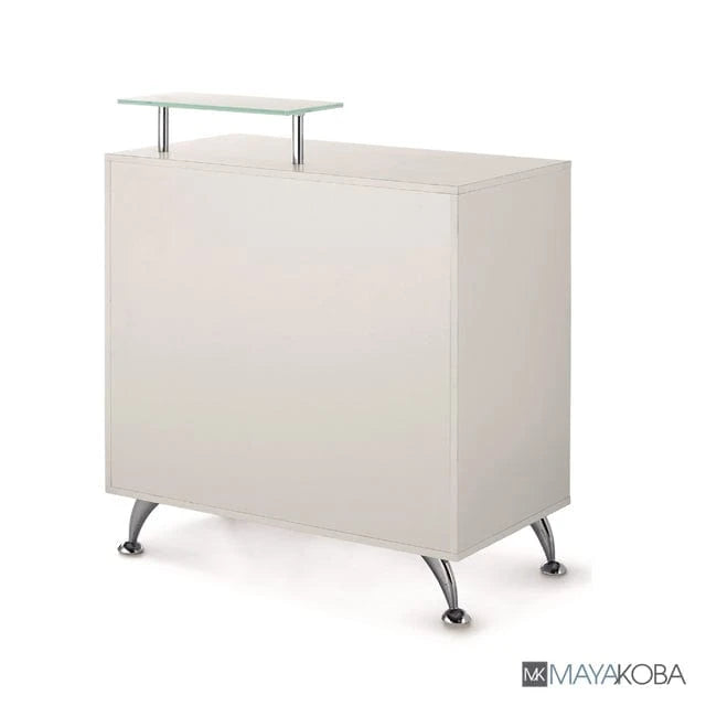 Modern Reception Desk - GLASGLOW II Office Furniture for Lobby & Waiting Area | Professional Front Desk for Corporate, Hotel, and Clinic Use