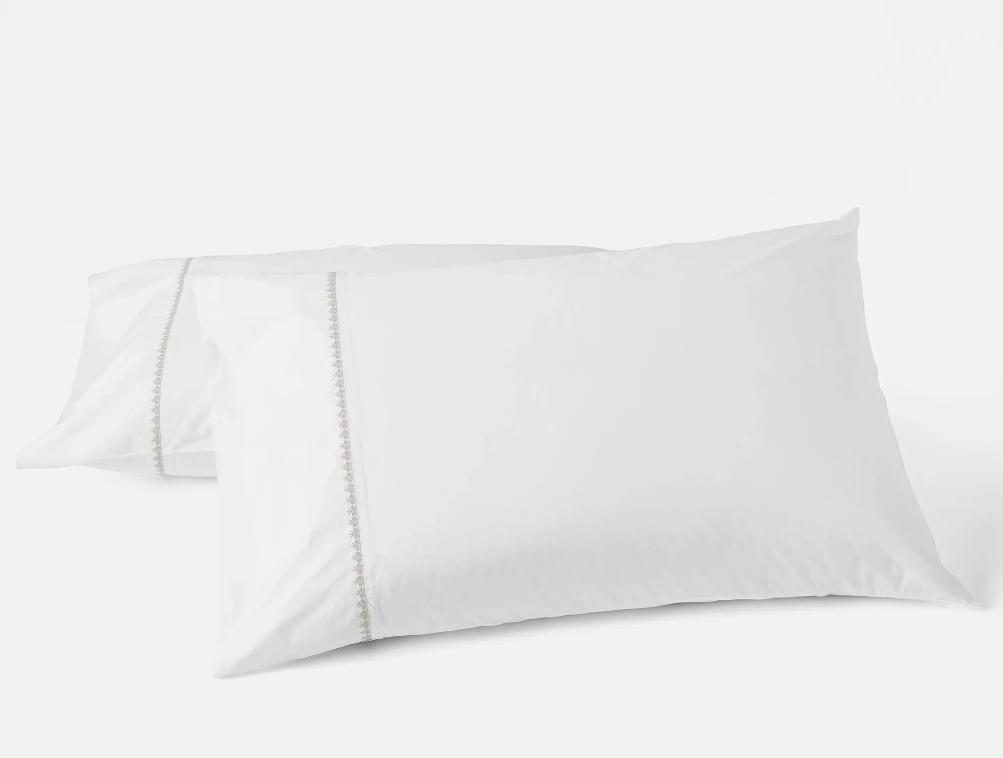 Premium Organic Percale Sheet Set with Elegant Floret Embroidery - Ultra Soft & Breathable Bedding for Luxury Hotels & Master Bedrooms