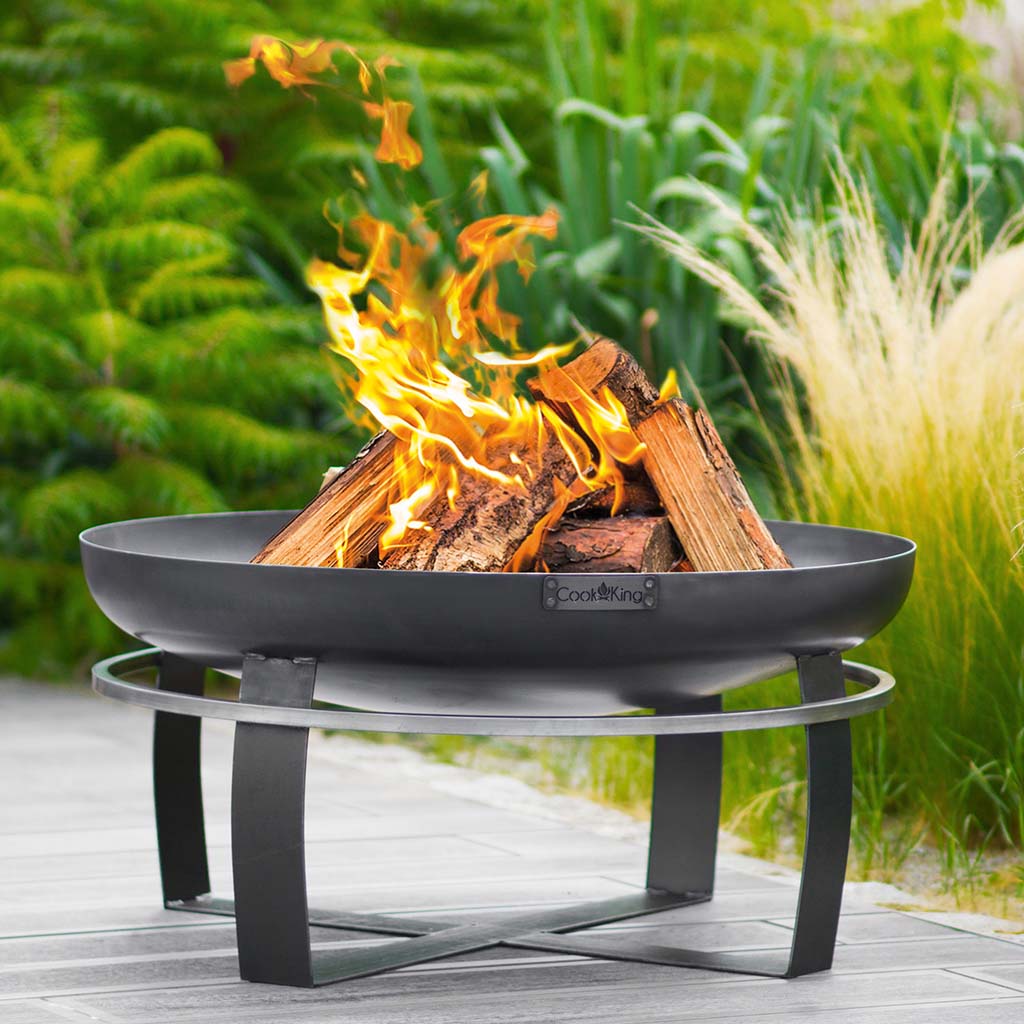 Good Directions Cook King Viking 31.5 Inch Fire Bowl - Outdoor Fire Pit for Patio, Garden, and Backyard Decor - Perfect for Camping, BBQ Parties, and Cozy Evenings