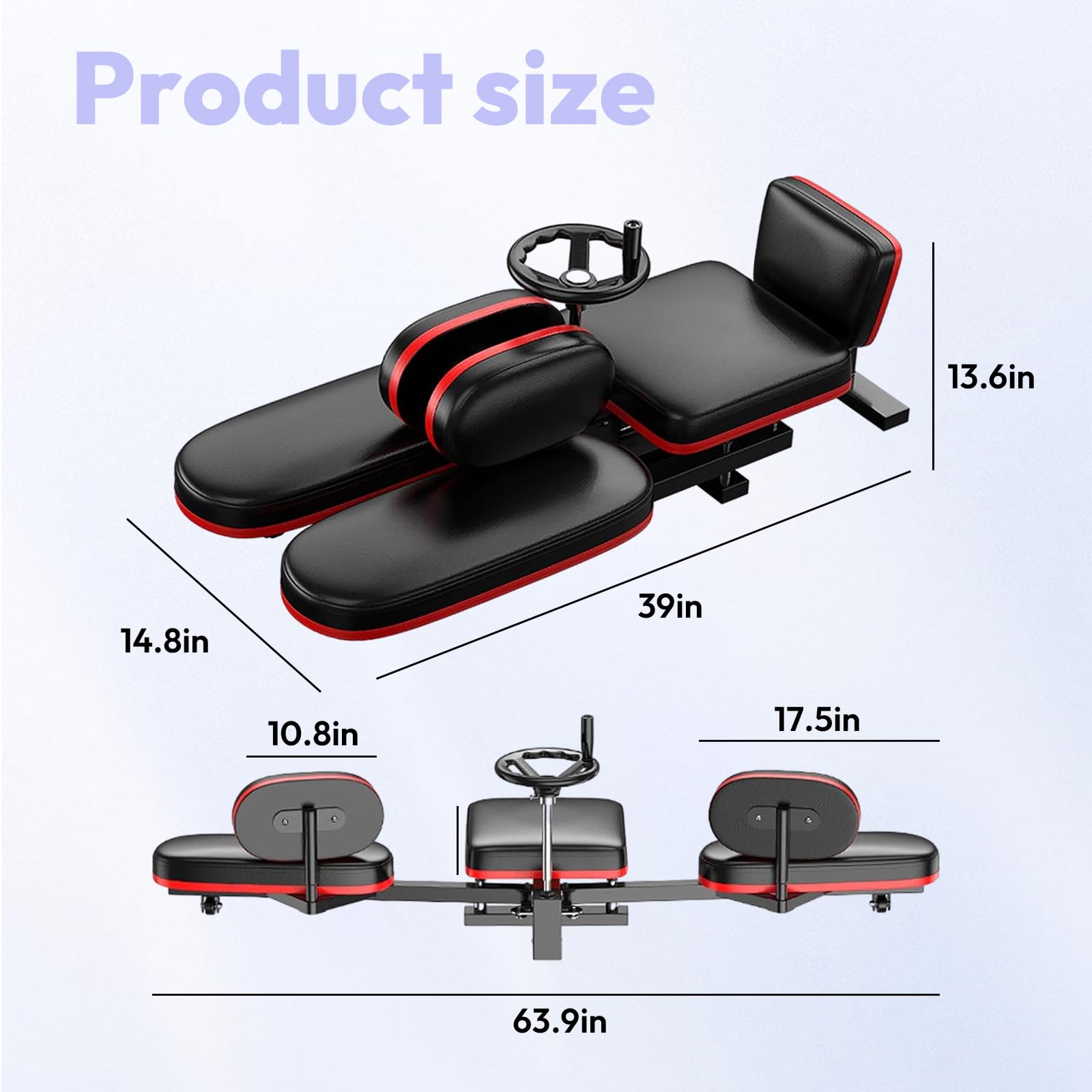 Pro Leg Stretcher 330LBS Capacity - Heavy Duty Steel Frame Leg Stretching Machine for Flexibility Training & Home Gym Fitness Equipment | Perfect for Martial Arts, Yoga, Dance & Physical Therapy
