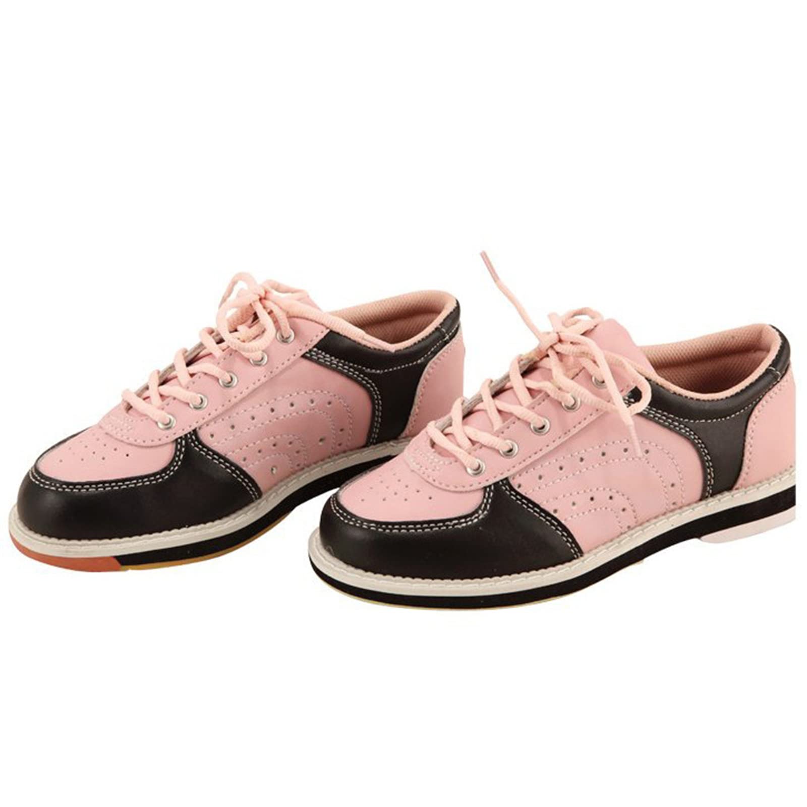 Zhensi Breathable Leather Bowling Shoes for Women, Men & Kids - Wide Width Comfort with Shock Absorption - Perfect for League Play & Casual Bowling