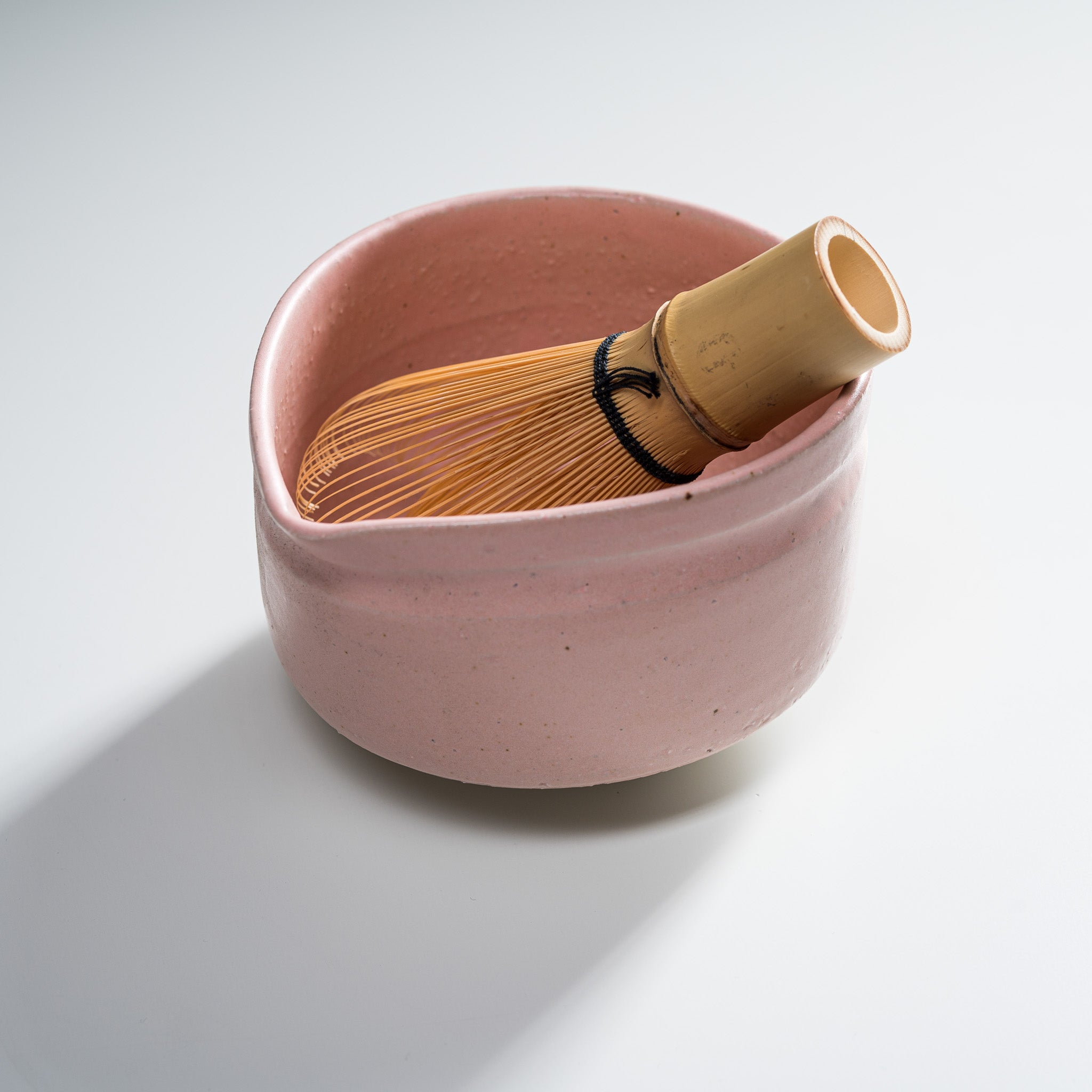 Premium Matcha Bowl with Spout - Matte Pink Ceramic Tea Cup for Japanese Tea Ceremony | Traditional Chawan for Whisking Matcha Powder | Perfect for Home, Cafe & Zen Meditation