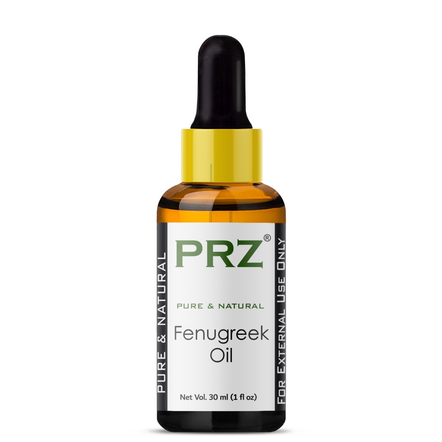 PRZ Fenugreek Cold Pressed Oil - Pure Natural for Aromatherapy & Skin Care | 30ml for Massage & Hair