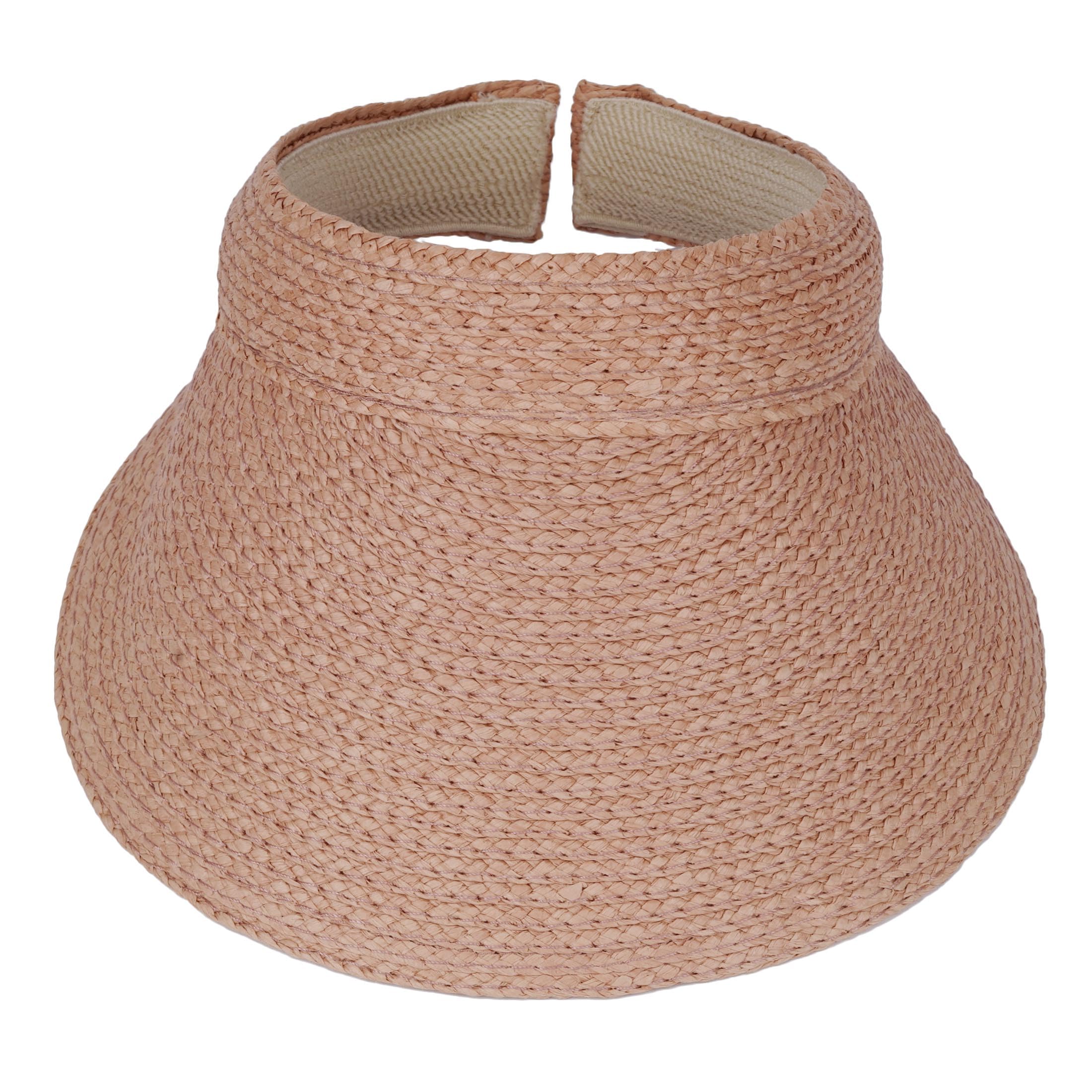 Croogo Wide Brim Straw Sun Visor Hat for Women - Breathable Open Top Summer Beach Cap for Golf, Tennis, Travel & Outdoor Activities | UV Protection Handmade Straw Hat for Sun Shade and Style