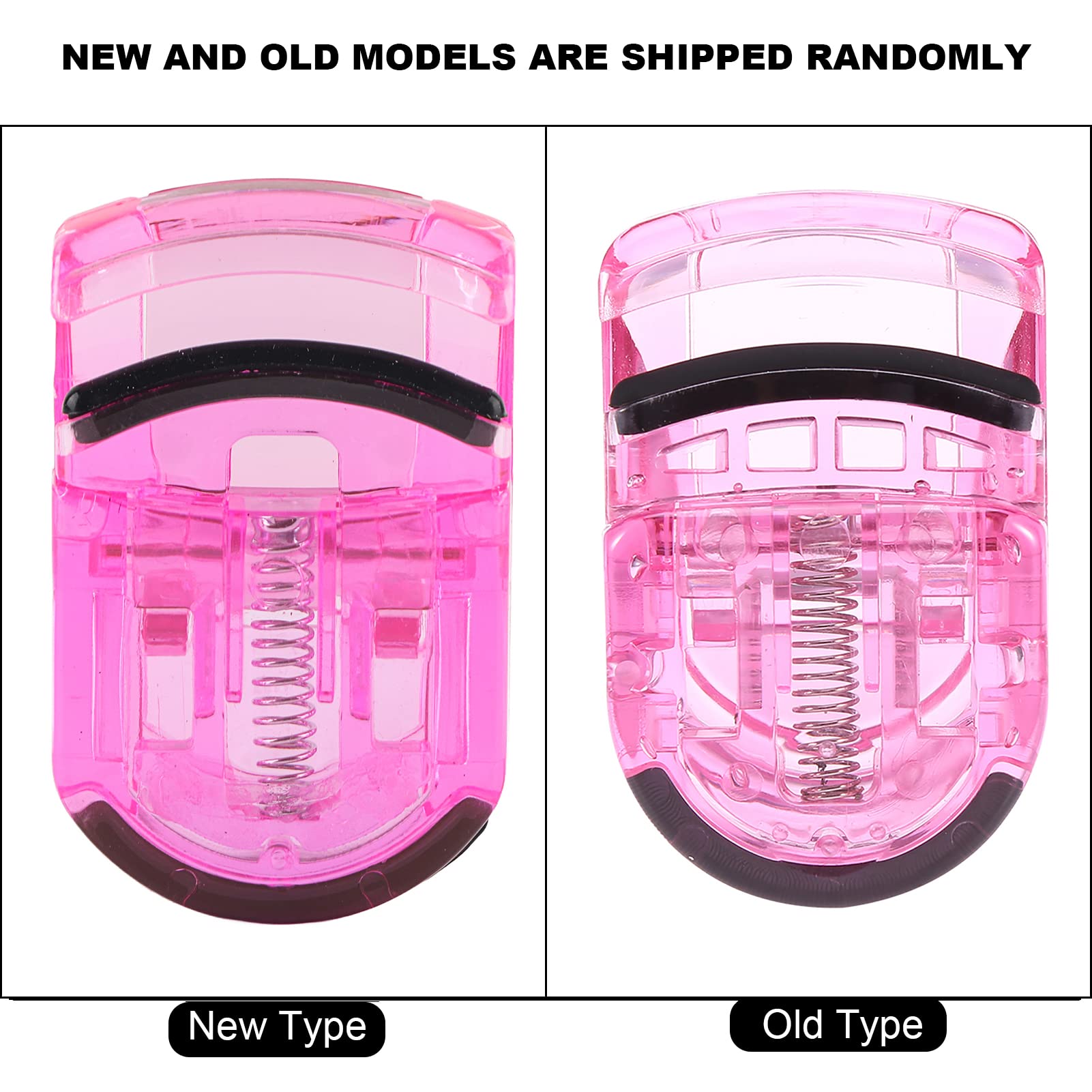Mini Eyelash Curler - Portable Travel Lash Curling Tool with Rubber Pads for Natural Curved Lashes | Perfect for Makeup Kits & On-the-Go Beauty | Pink