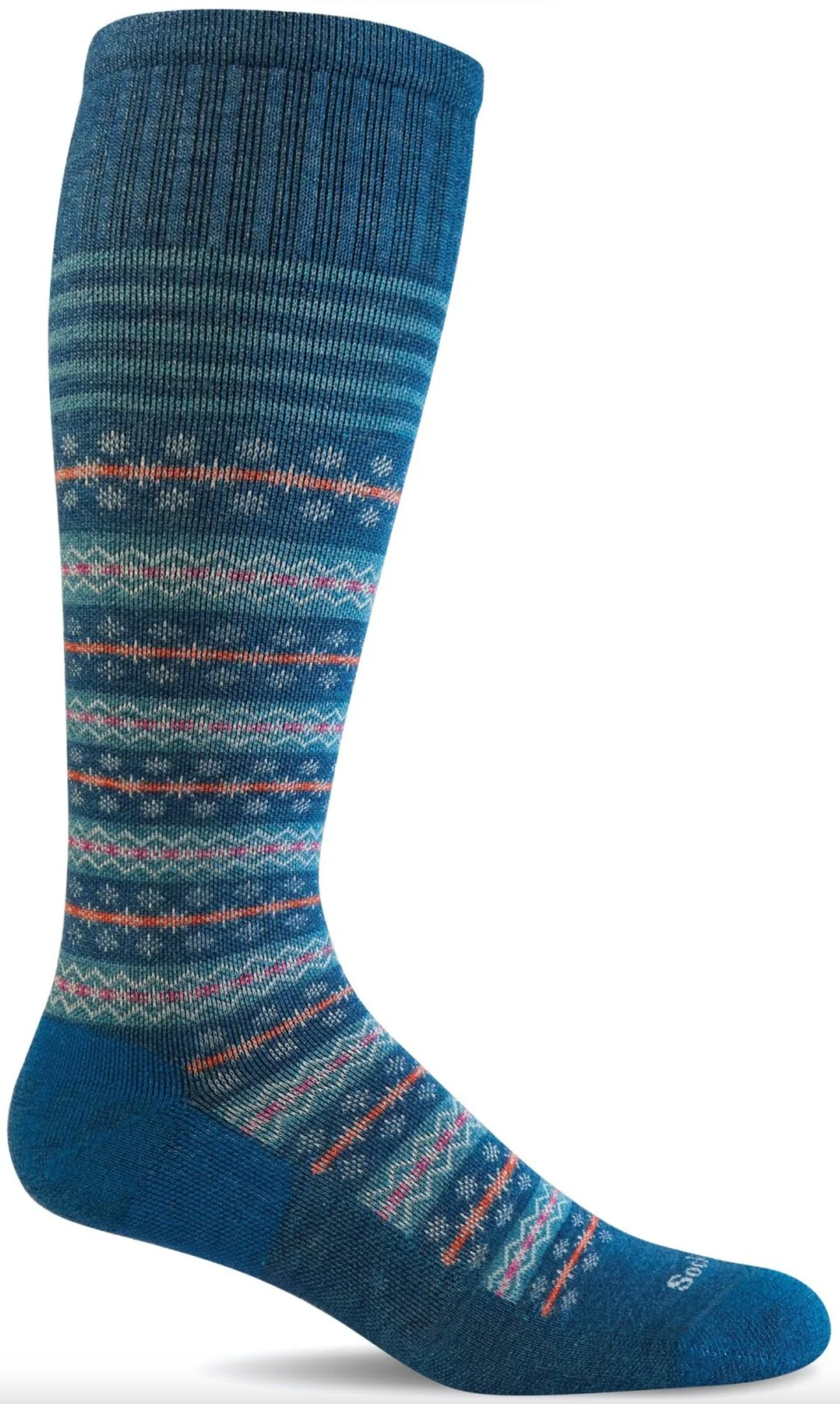Sockwell Women's Mini Fairisle Moderate Graduated Compression Socks - Best for Running, Travel & Circulation Support - Comfortable Support Socks for Women with Varicose Veins