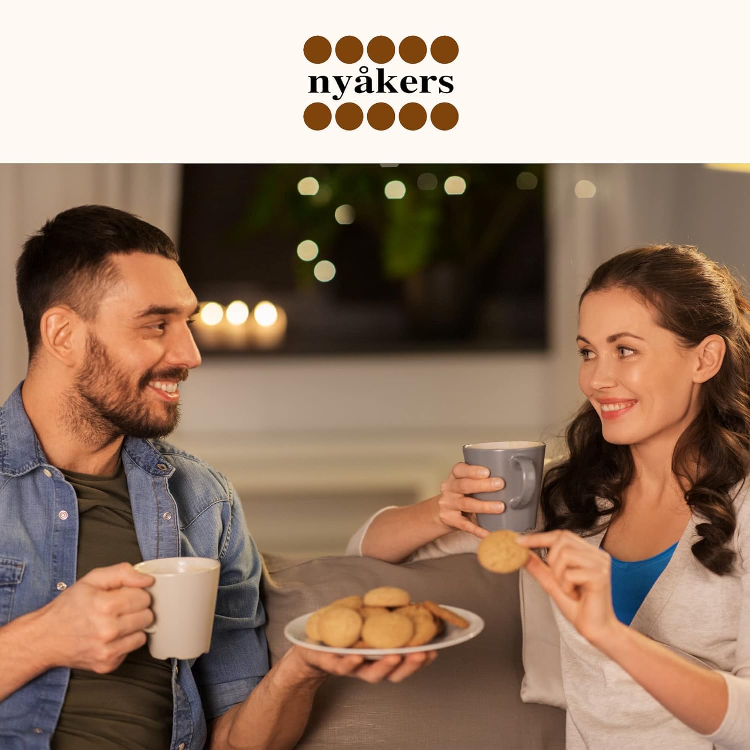Nyakers Swedish Pepparkakor Lemon Ginger Snaps Cookies - Old Fashioned Thin Ginger Biscuits with Real Ginger & Lemon - Vegan, Palm Oil Free - 5.3oz (Pack of 12) - Perfect for Holiday Gifts, Tea Time & Snacking