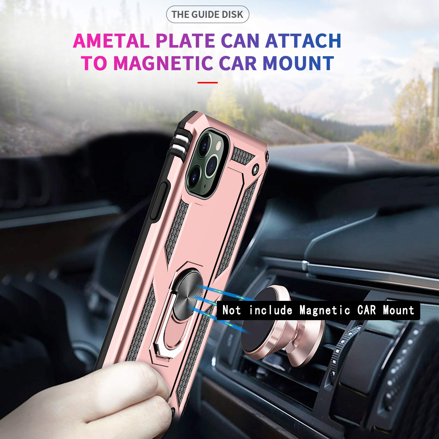 LeYi iPhone 12 Pro Max Case with [2 Pack] Tempered Glass Screen Protector & Camera Lens Protector - Military-Grade Shockproof Phone Cover for Women & Men in Rose Gold - Perfect for Outdoor Activities, Work & Daily Protection