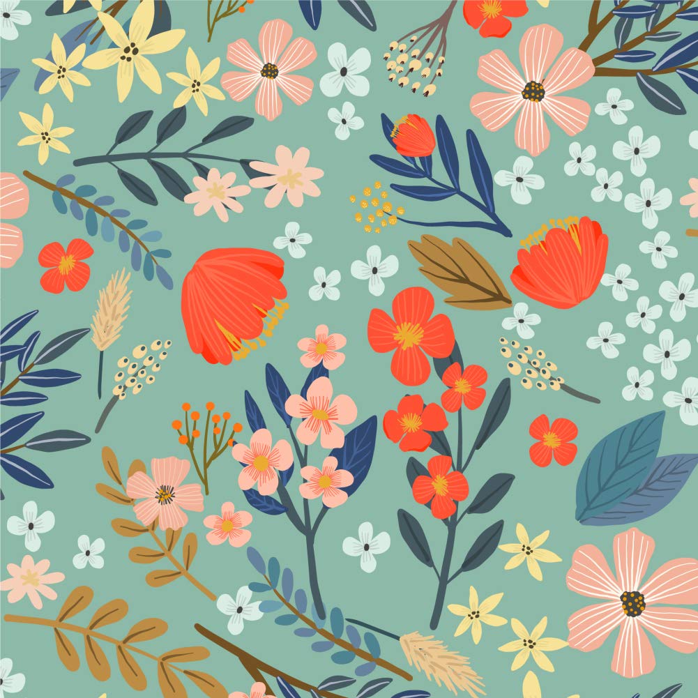 GRAPHICS & MORE Margarida Flowers Gift Wrap Paper Rolls - Floral Pattern Wrapping Paper for Birthday, Wedding, Baby Shower & Holiday Presents