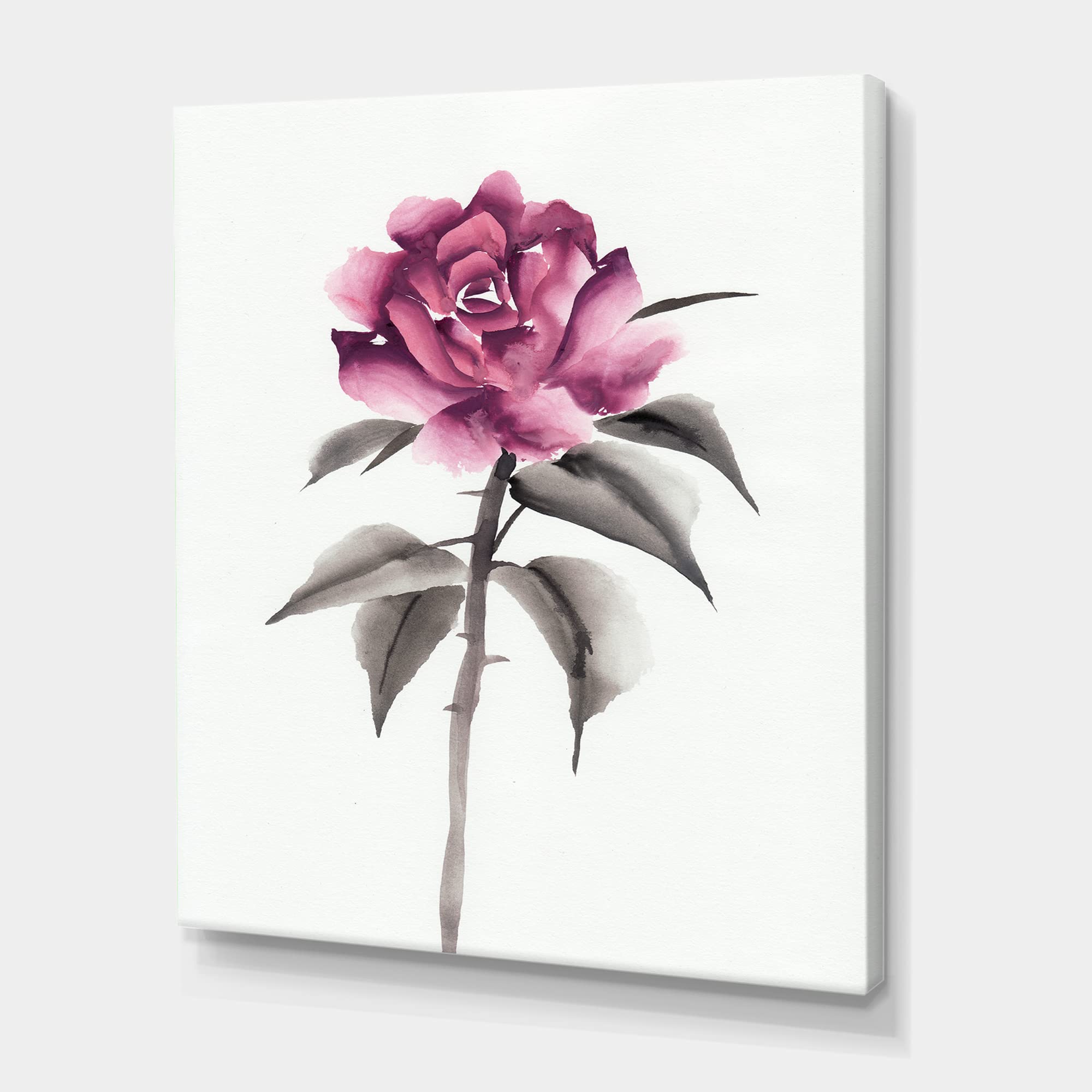 Vintage Pink Rose Flower Traditional Canvas Wall Art - Handmade Home Decor for Living Room, Bedroom & Office | Perfect Gift for Housewarming & Wedding