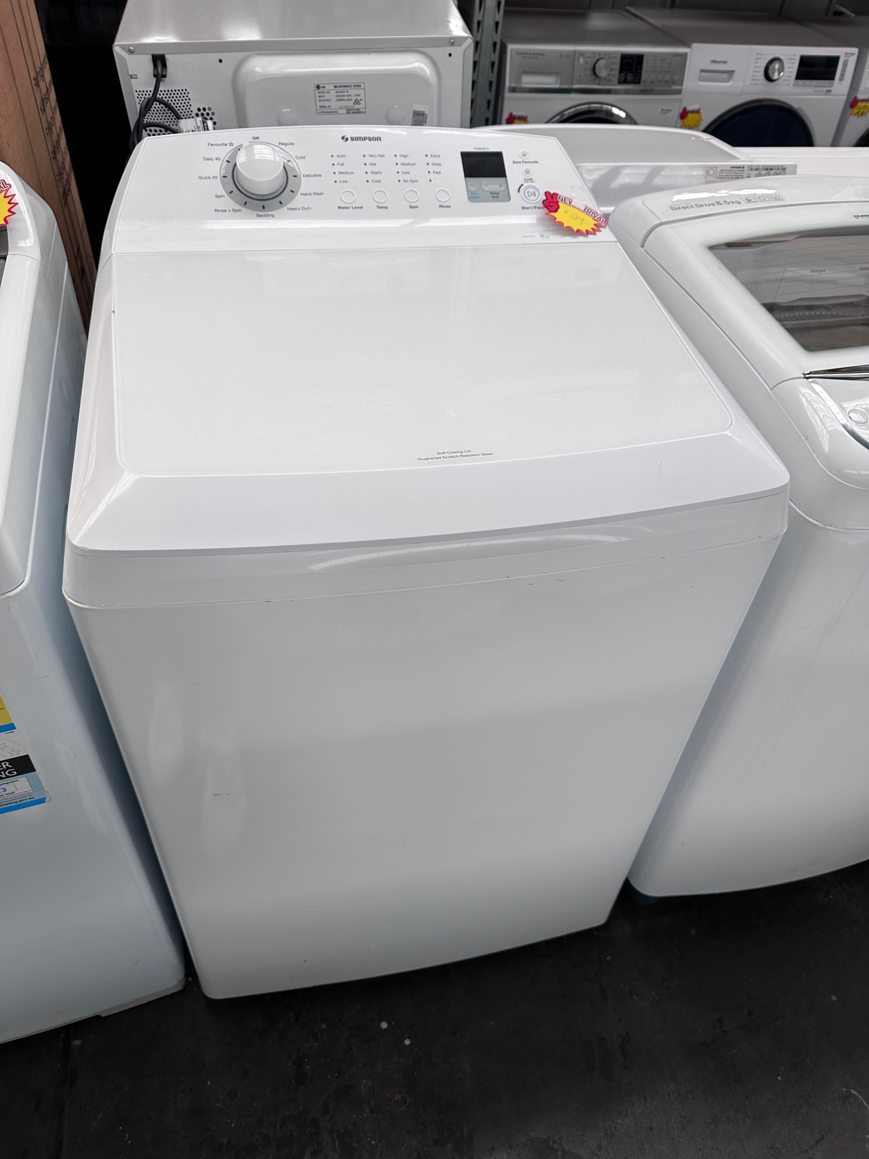 Refurbished Simpson 8kg Top Load Washing Machine - Energy Efficient Laundry Solution for Apartments & Small Homes | Perfect for Compact Spaces & Eco-Friendly Living