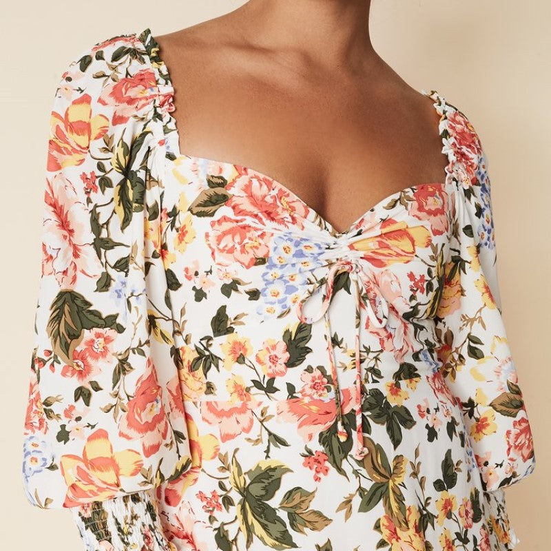 Arianne Mini Dress - Floral Print Summer Dress for Women | Perfect for Beach Vacations, Parties & Date Nights