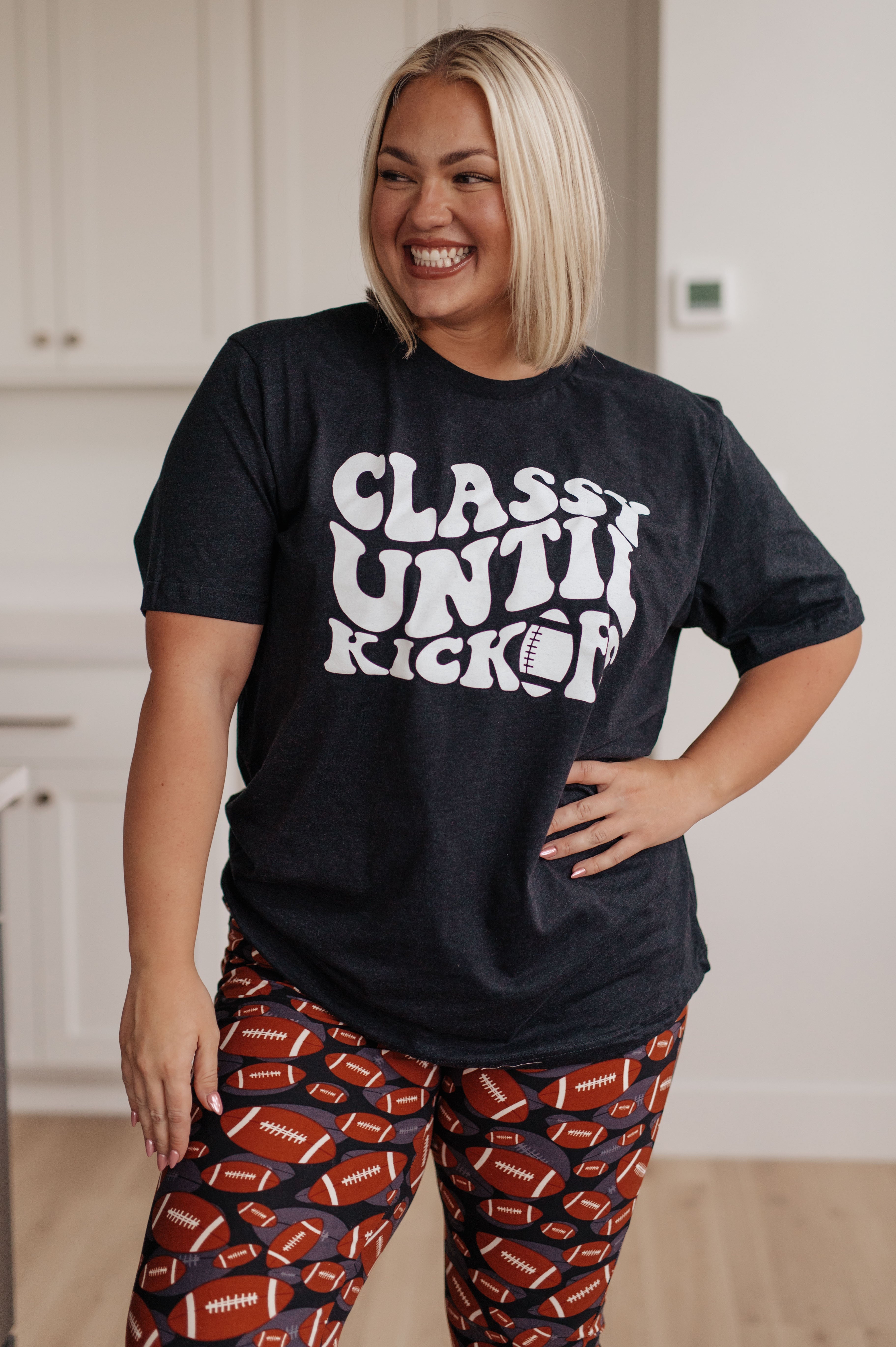 Stylish Classy Until Kickoff T-Shirt - Trendy Graphic Tee for Football Fans & Game Day Outfits