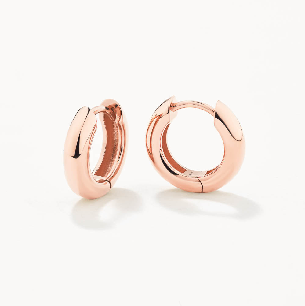 Rose Gold Mini Curve Hoop Earrings - Dainty & Elegant Jewelry for Women - Perfect for Everyday Wear, Date Nights & Special Occasions