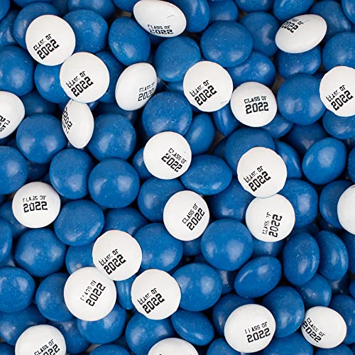Blue Graduation Candy Kit - 4 lbs Bulk Candy for Class of 2022 Party Favors, Includes Blue Milk Chocolate Minis (Approx 2000 Pieces) - Perfect for Graduation Celebrations, School Events & Gift Bags