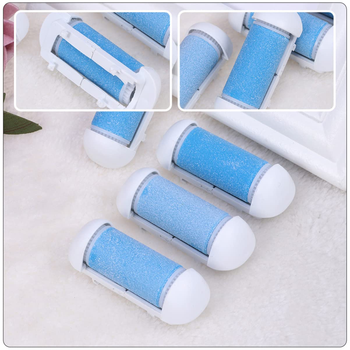 12 Pcs Foot Grinder Replacement Heads - Pedicure Accessories for Dead Skin Removal, Foot File Roller Heads - Professional Foot Care Supplies for Home Spa & Salon Use
