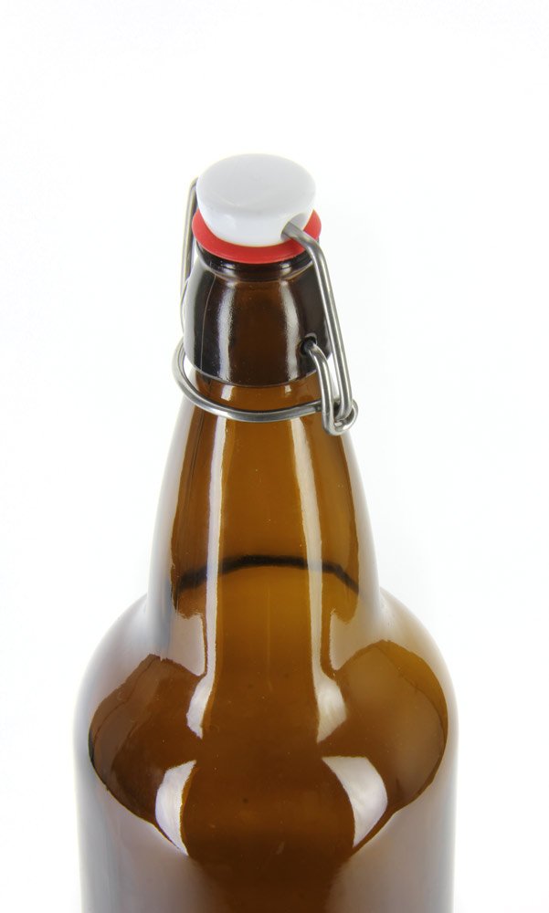 Ez Cap Amber Beer Bottles 16 oz - Home Brewing & Craft Beer Bottling - Perfect for DIY Beer Making, Gifts & Storage