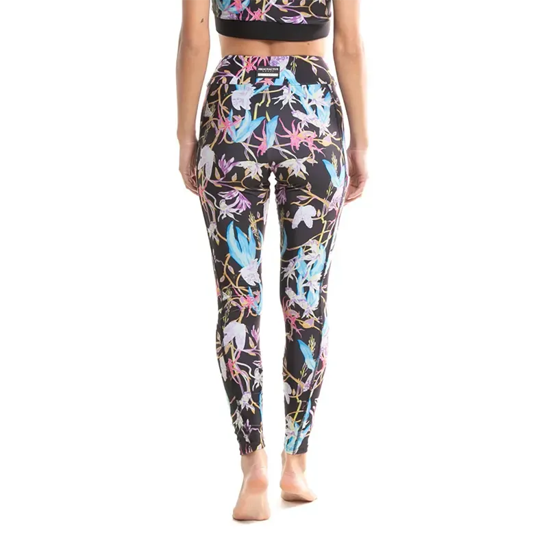 Rusty Butterfly Dream Sport Women's Floral Black Leggings - Perfect for Yoga, Running & Gym Workouts