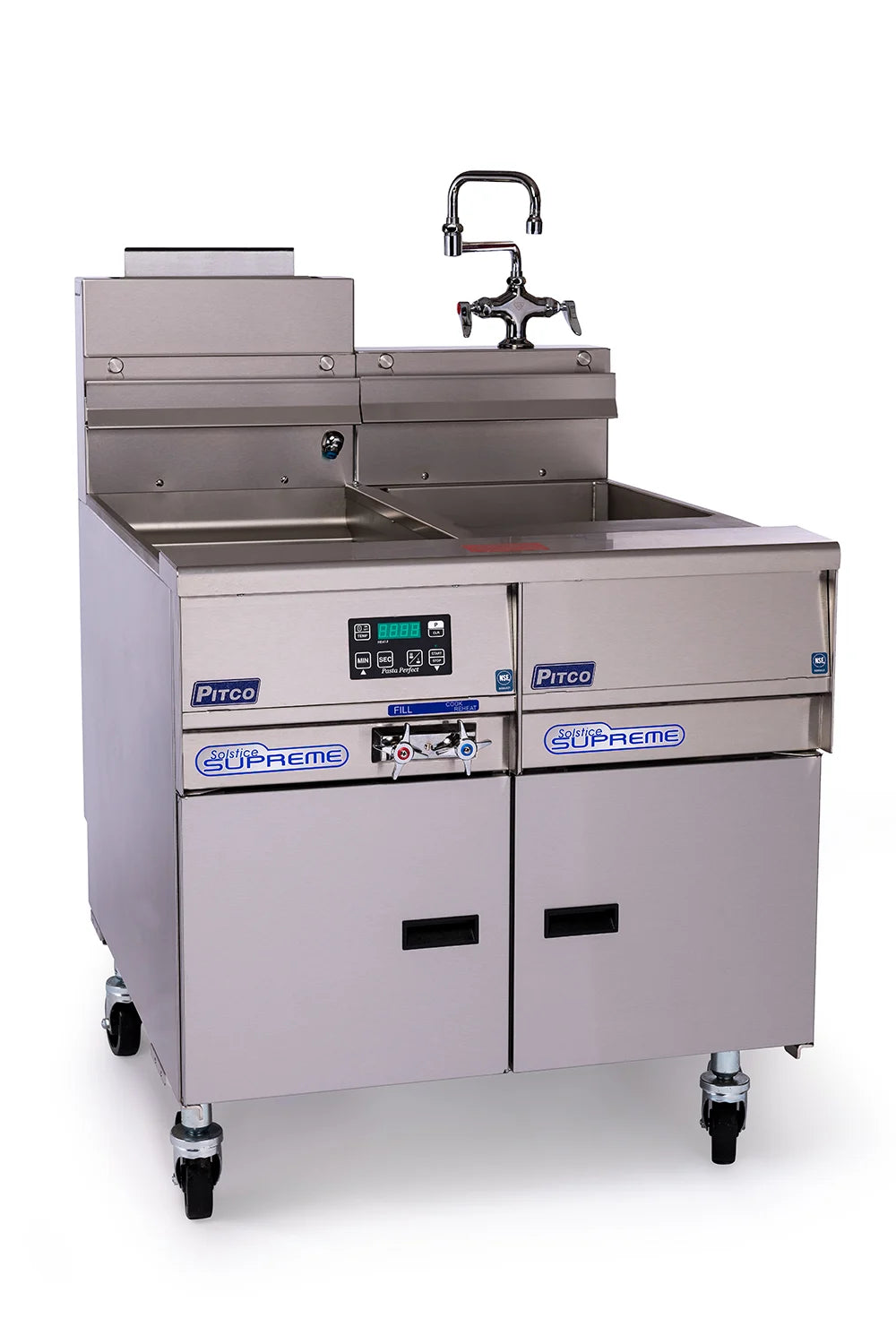 Pitco SSPE14 Solstice Supreme 208V 3 Phase Electric Pasta Cooker and Rinse - Commercial Kitchen Equipment for Restaurants, Catering & Food Service
