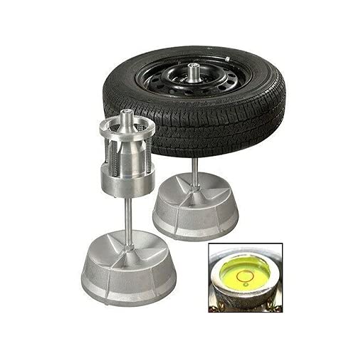Heavy Duty Portable Wheel Balancer with Bubble Level for Cars & Trucks - Perfect for Rim Tires Balancing at Home or Garage