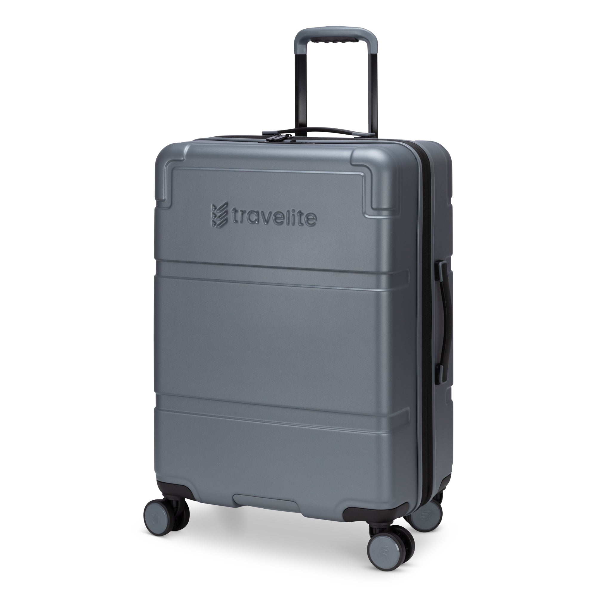 Travelite Expandable Polycarbonate Spinner Luggage - Medium Size Lightweight Suitcase for Business Travel & Vacation | Durable Carry-On with 360° Wheels