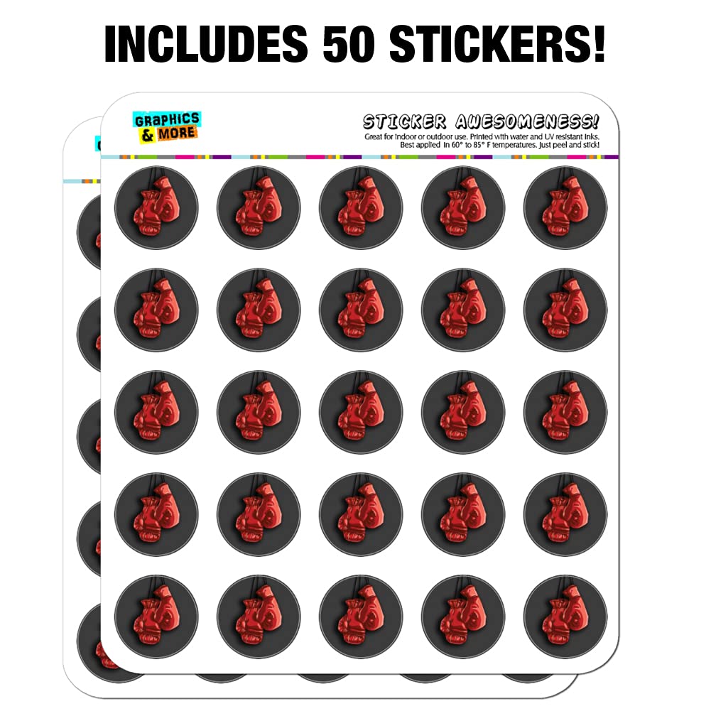 Red Boxing Gloves Clear Stickers for Scrapbooking, Planner & Crafting - Perfect for DIY Projects, Bullet Journals & Gift Decorations