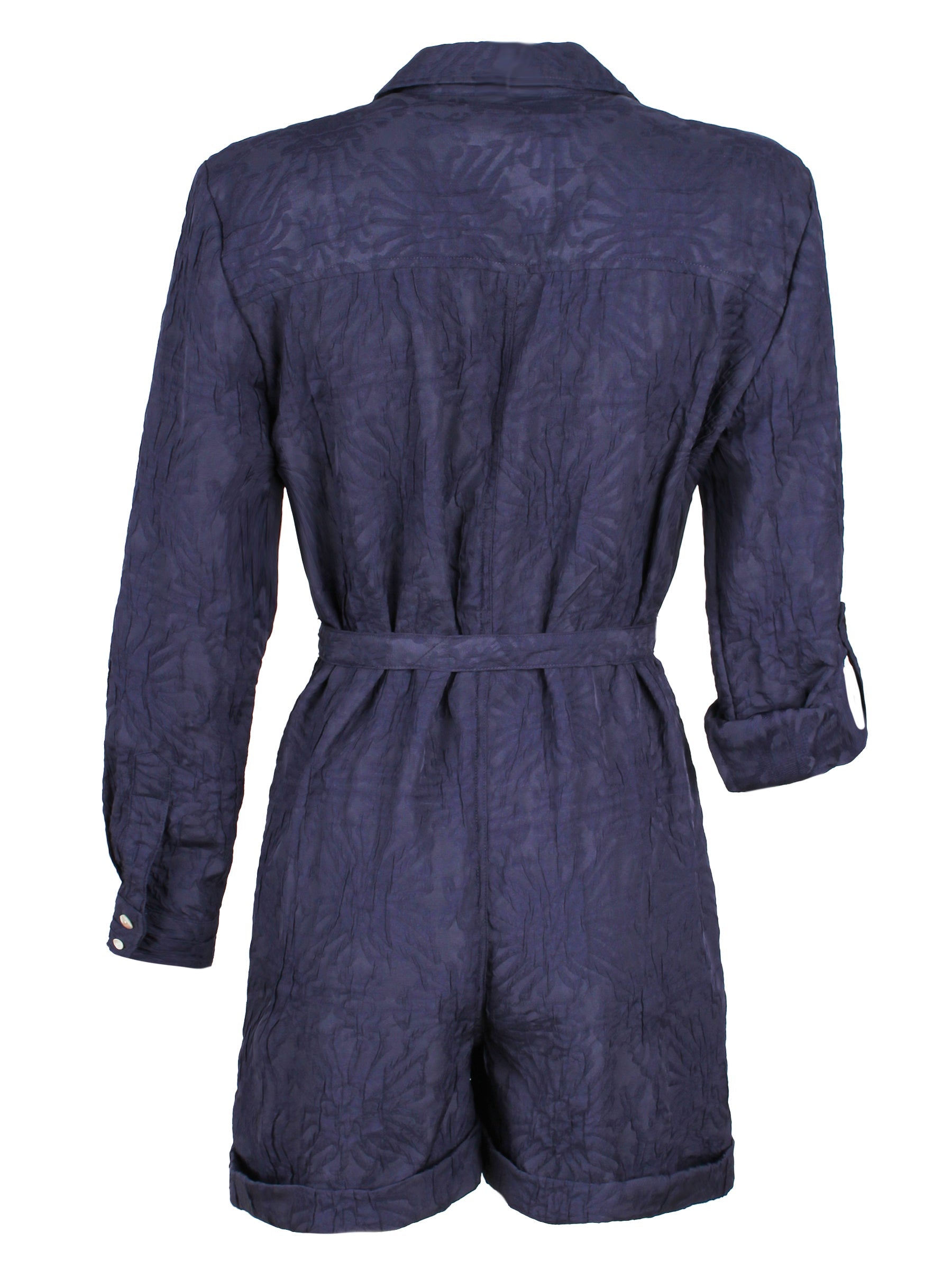 Romper for Women - Raspberry Crushed Textured Jacquard Jumpsuit, Elegant and Comfortable One-Piece Outfit for Casual Wear, Summer Parties, and Beach Vacations