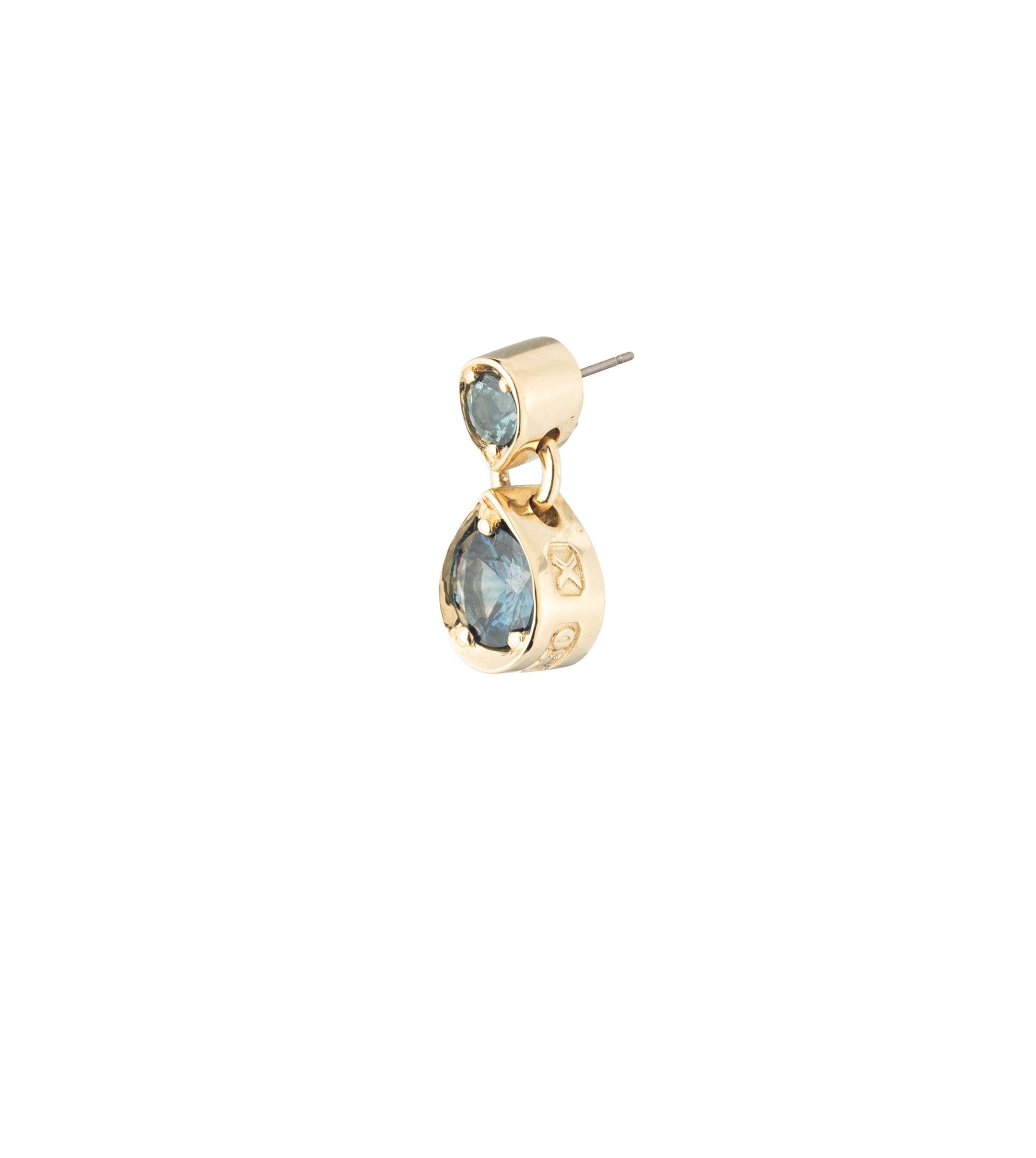 Teal Sapphire Gemstone Double Drop Earrings for Women – Elegant Dangle Jewelry for Weddings, Parties & Special Occasions