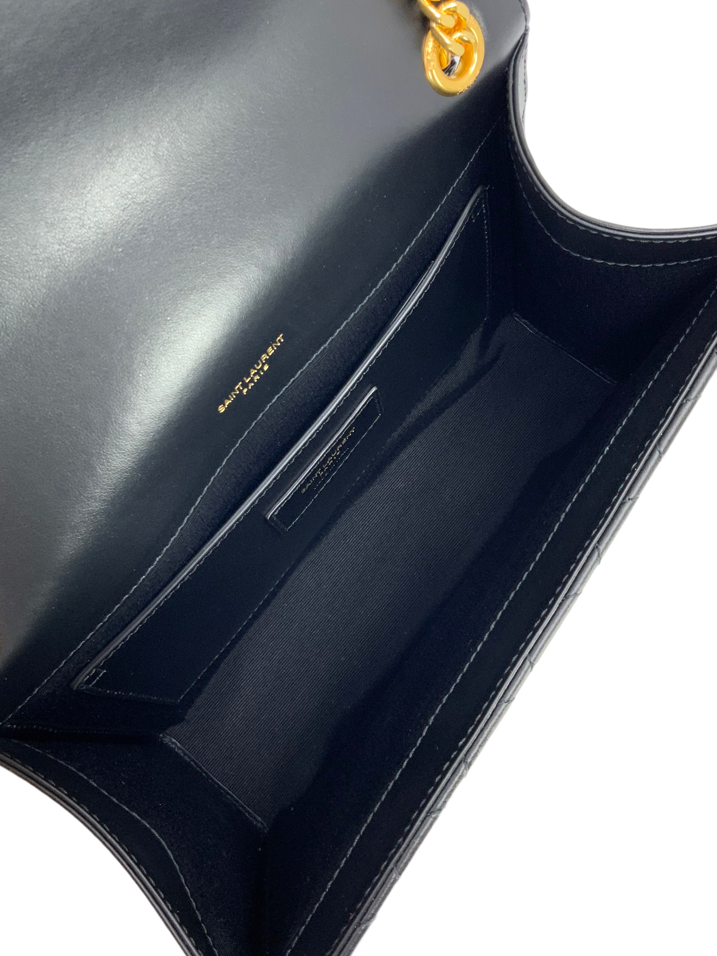 SAINT LAURENT Envelope Medium Mix Matelasse Chain Bag - Luxury Designer Crossbody Purse for Women | Perfect for Evening Parties, Date Nights & Special Occasions