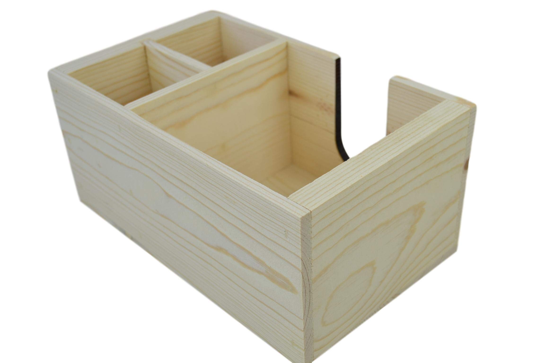 Premium Wooden Bar Caddy - 6 Bottle Wine Rack & Liquor Organizer for Home Bar, Kitchen, or Dining Room - Space Saving & Stylish Storage Solution