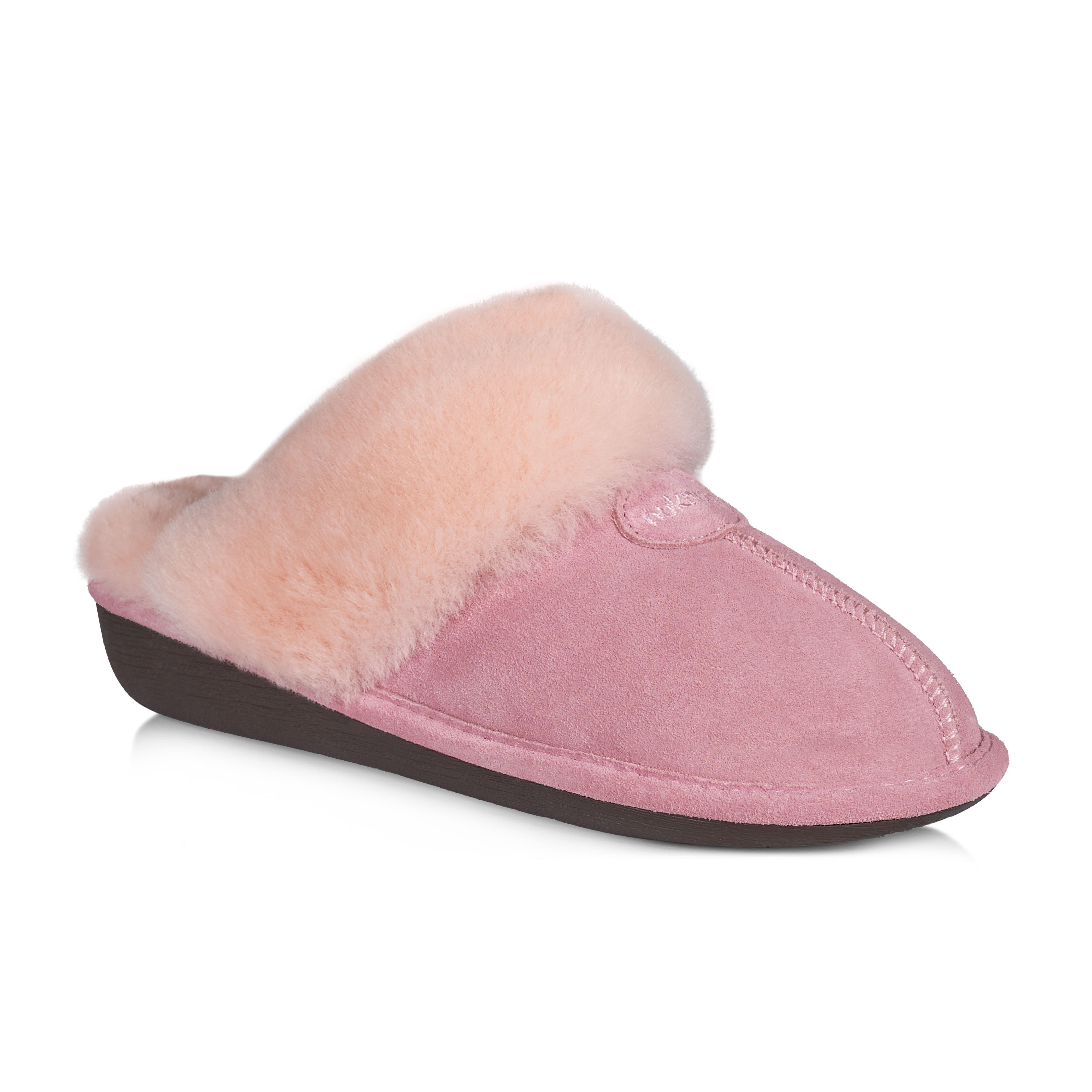 Becca Women's Fuzzy House Slippers - Soft Indoor Slides with Non-Slip Sole, Comfortable Pink Slippers for Women - Perfect for Home, Lounge, and Relaxation