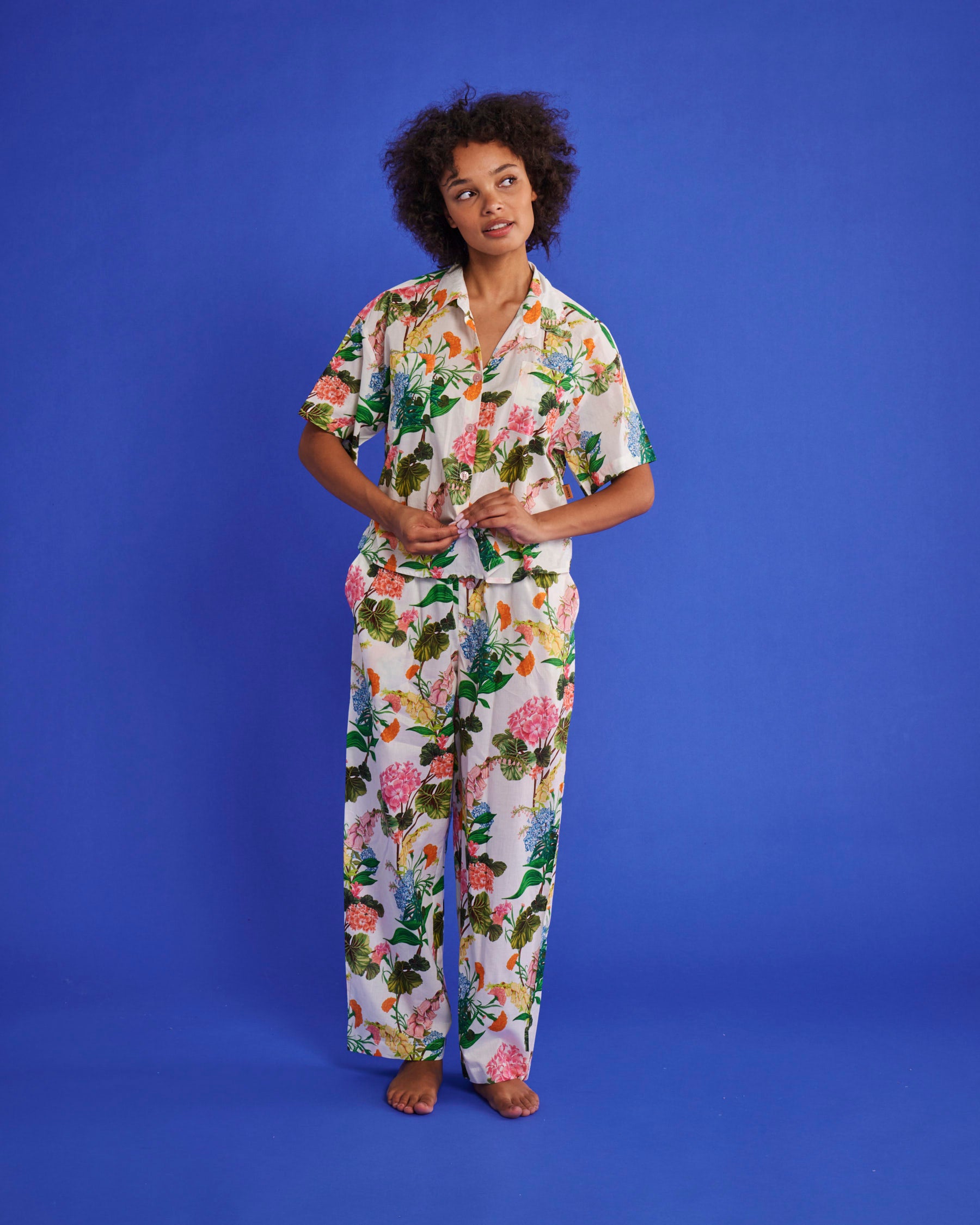 Organic Cotton Short Sleeve Pajama Set for Women - Soft & Breathable Sleepwear - Perfect for Relaxing at Home, Lounging & Comfortable Nighttime Sleep